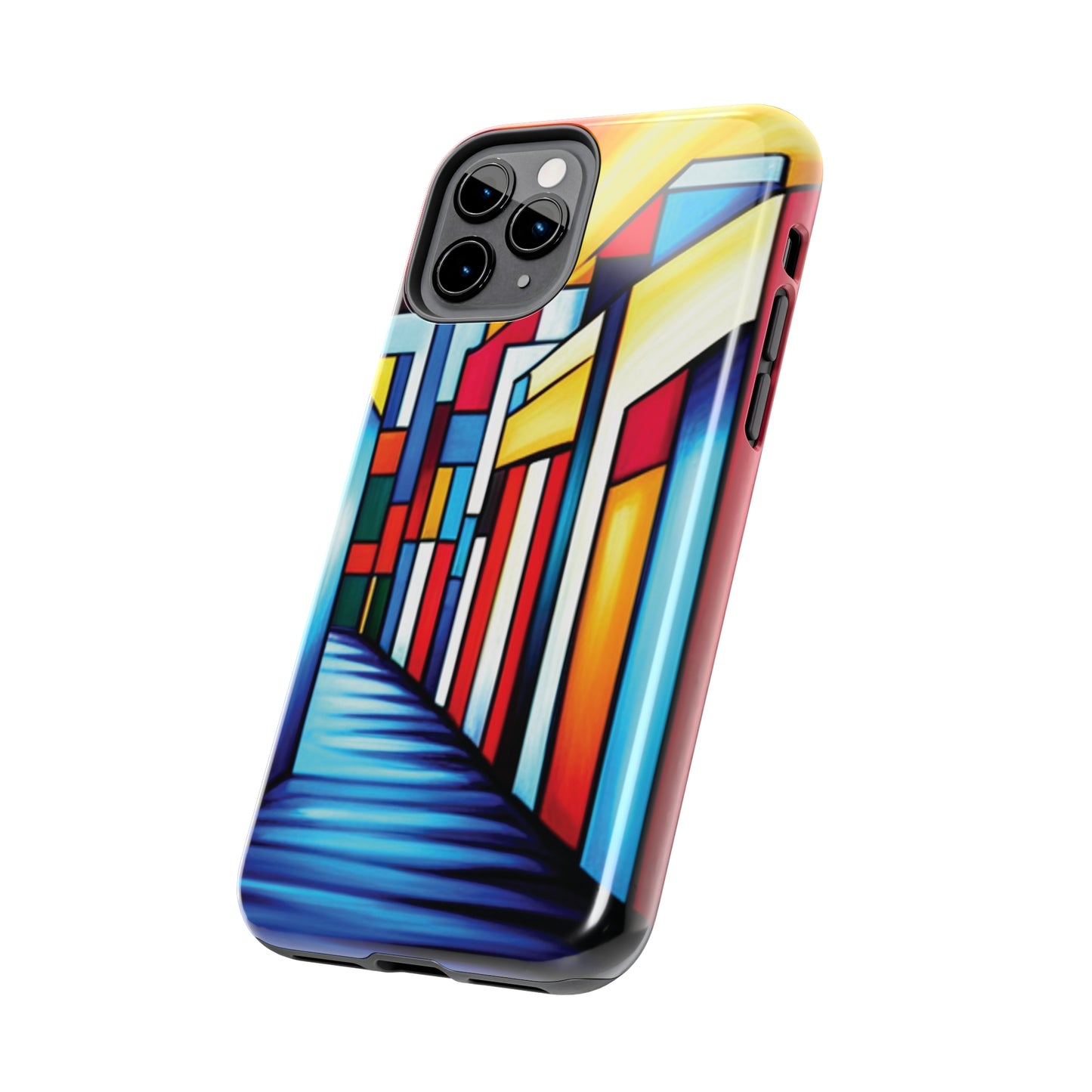 ToughDrop Apple iPhone Case Ft. Colorful Geometric Abstract Art