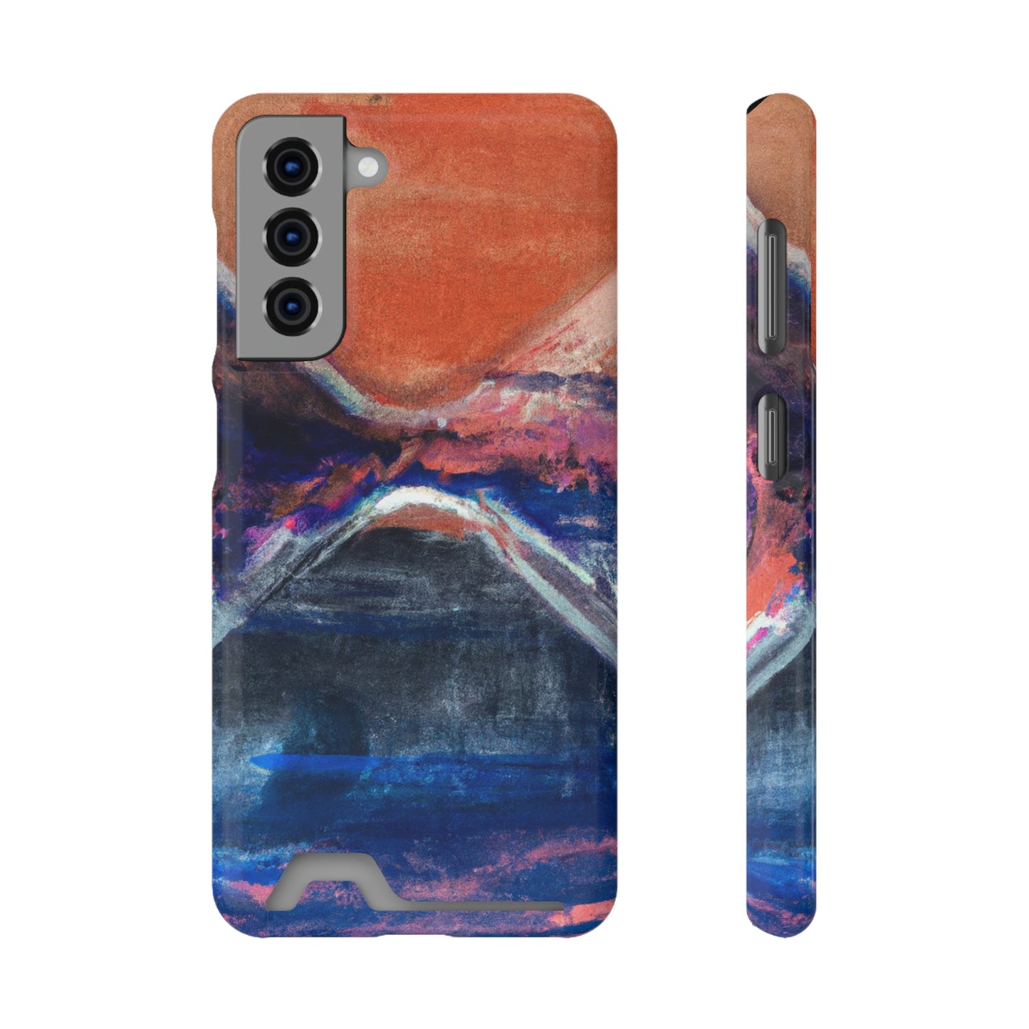 iPhone 13 and Samsung S21, S22 Cases with Card Holder Ft. XRP Sunset