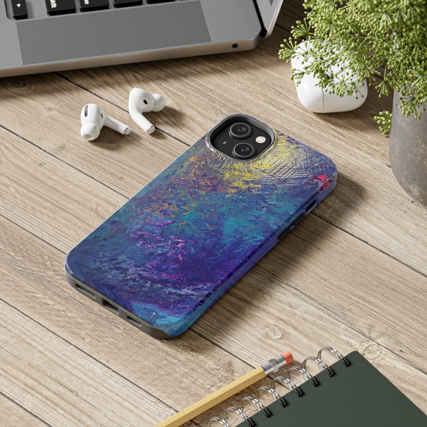 Tough Case-Mate iPhone Cases Ft. Abstract Blue Waterfall