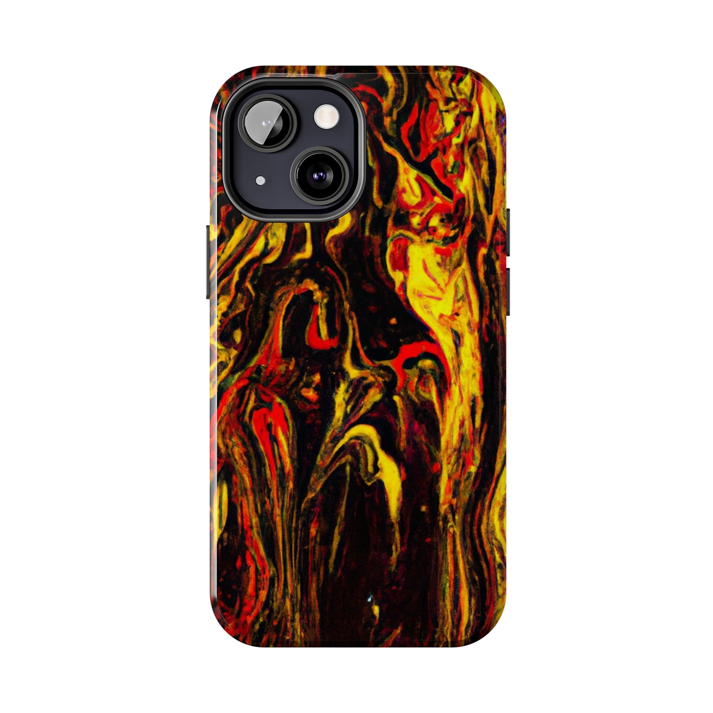 Tough Apple iPhone Case Ft. Abstract Black and Yellow
