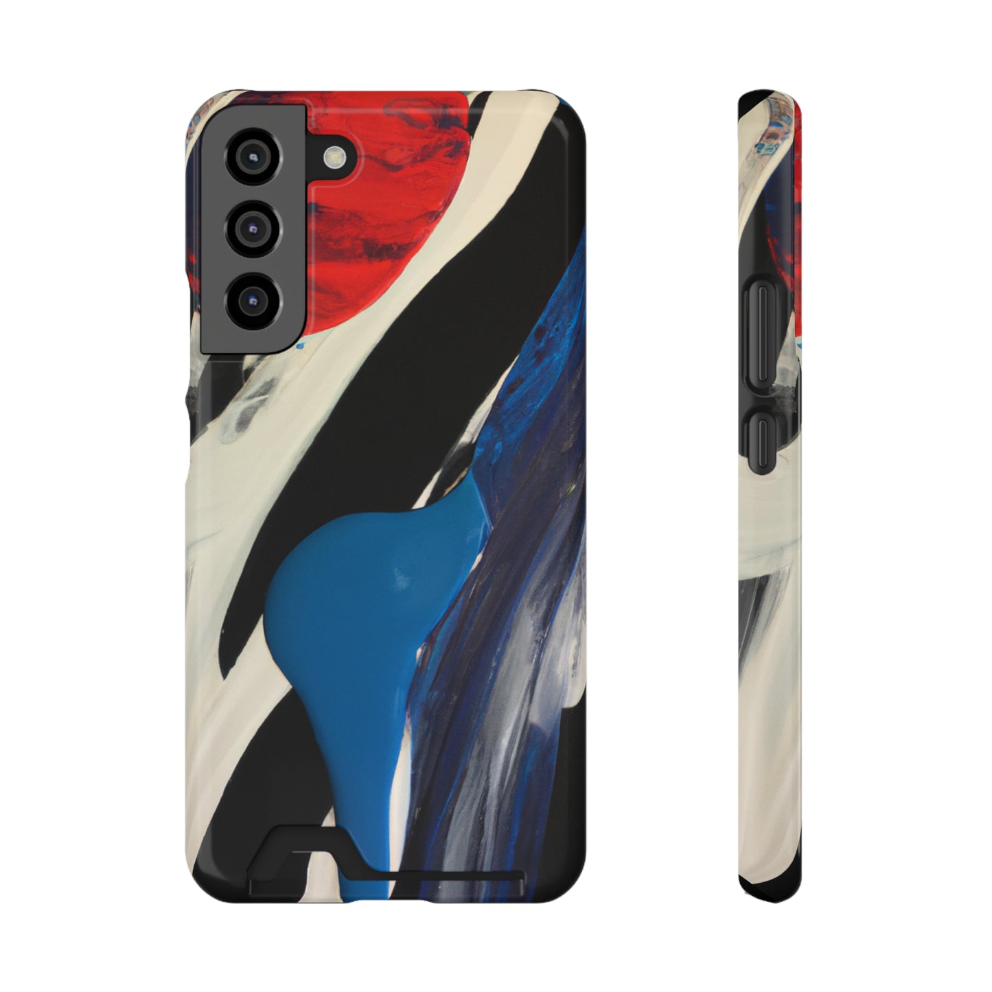 iPhone 13 and Samsung S21, S22 Cases with Card Holder Ft. Inked in Black