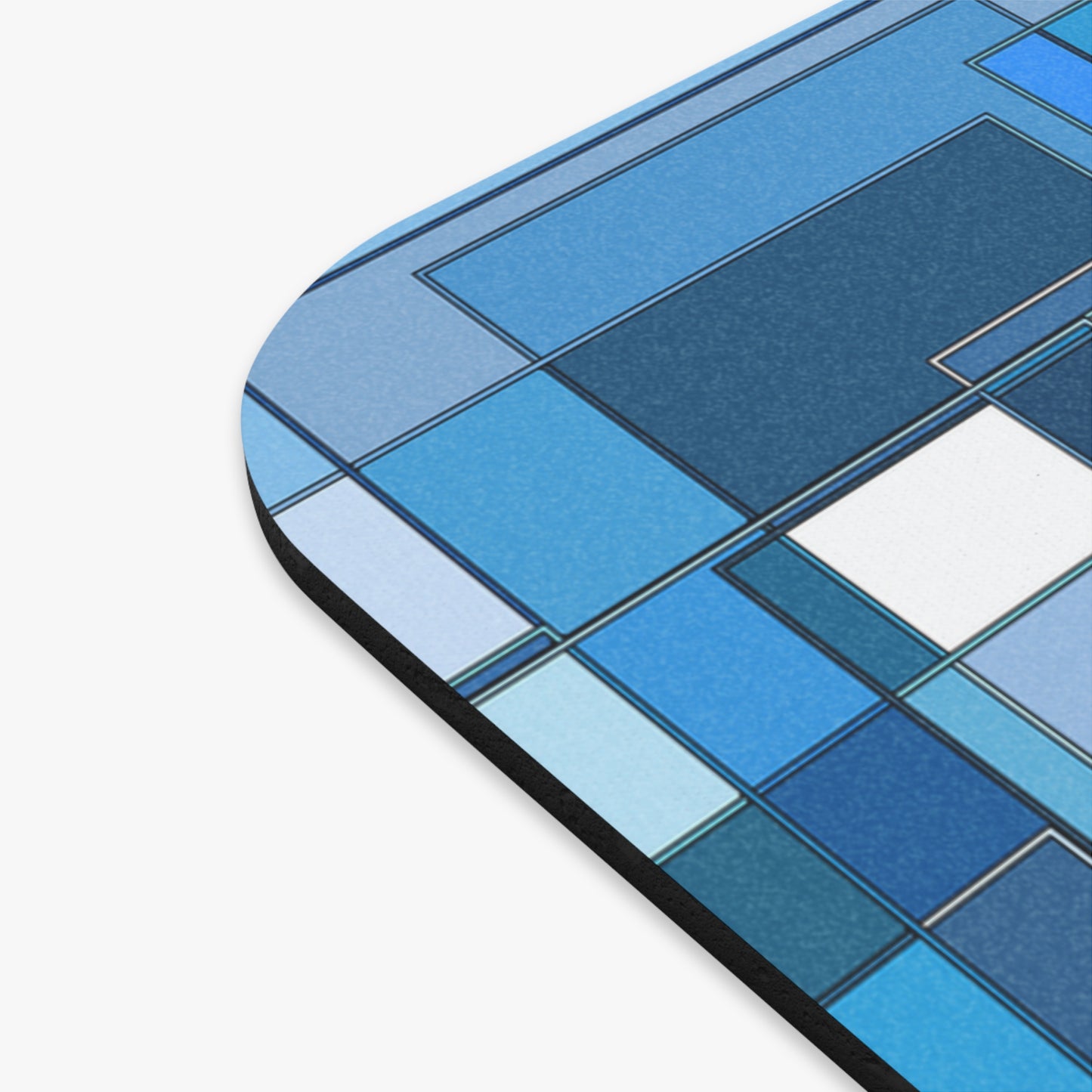 Geometric Blue Mouse Pad – Stylish Office Decor for Home and Work