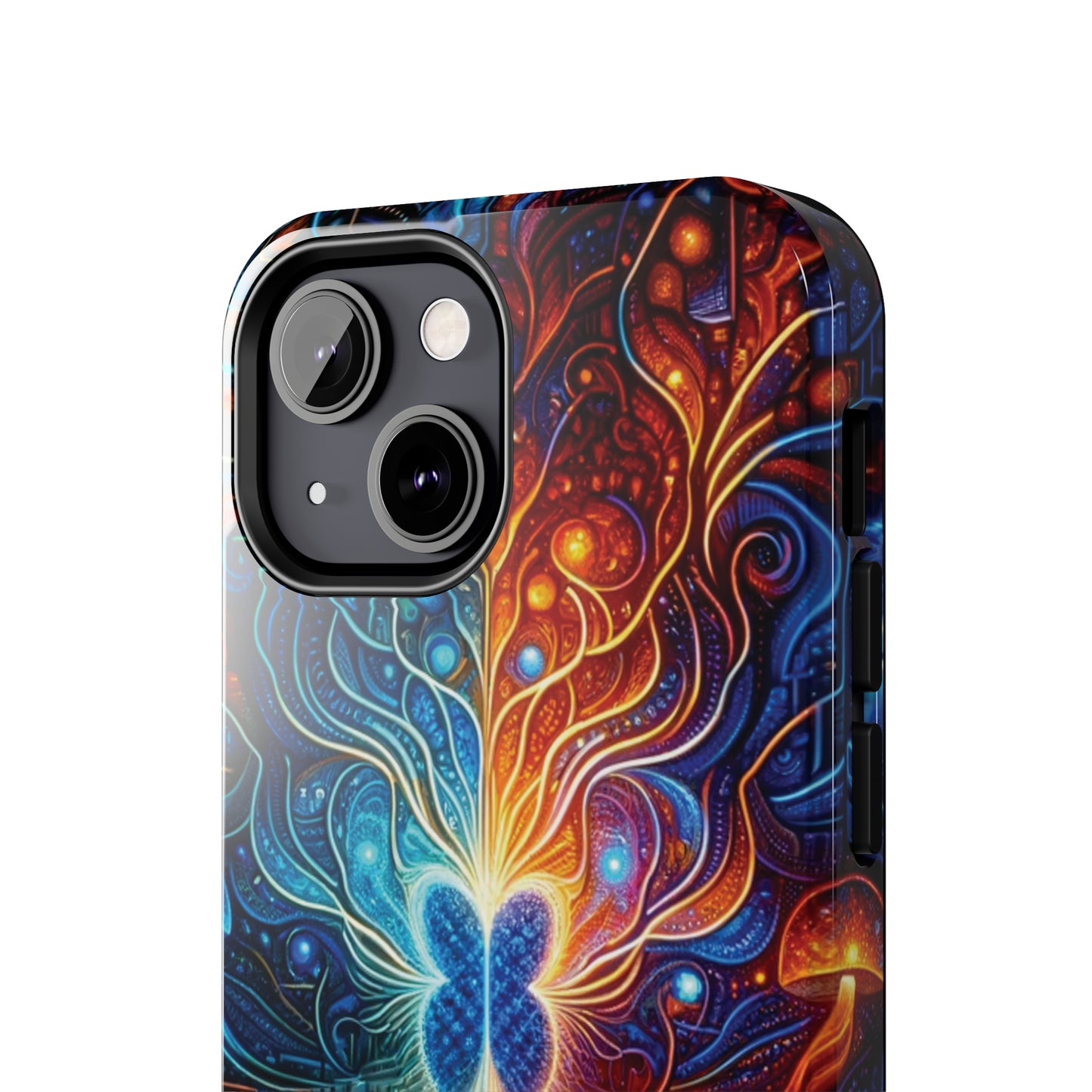 ToughDrop Apple iPhone Case Ft. Cyber Blue Butterfly