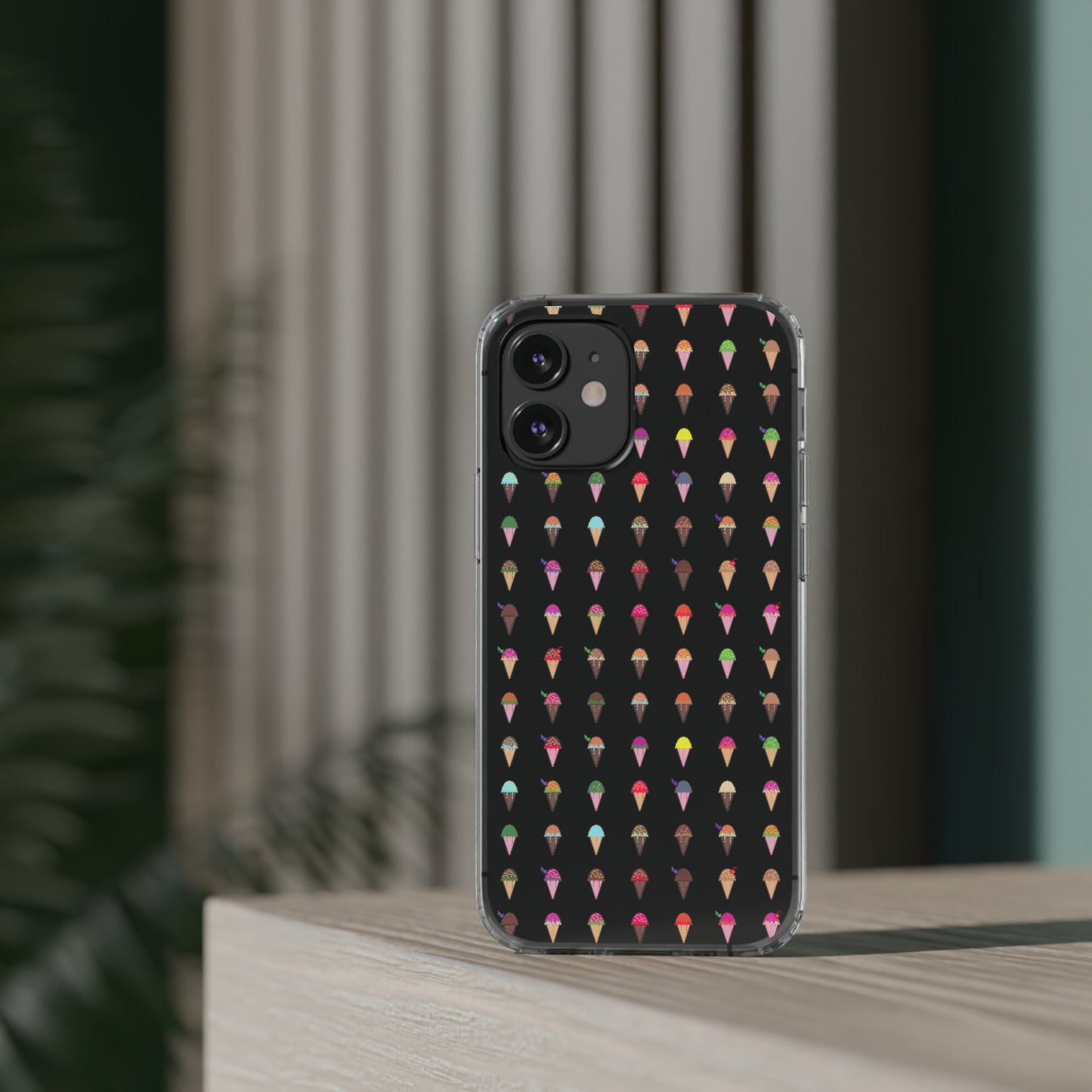 Clear Hard Case for iPhone 1-14 and Samsung S21-S22, Featuring Pixel Cones
