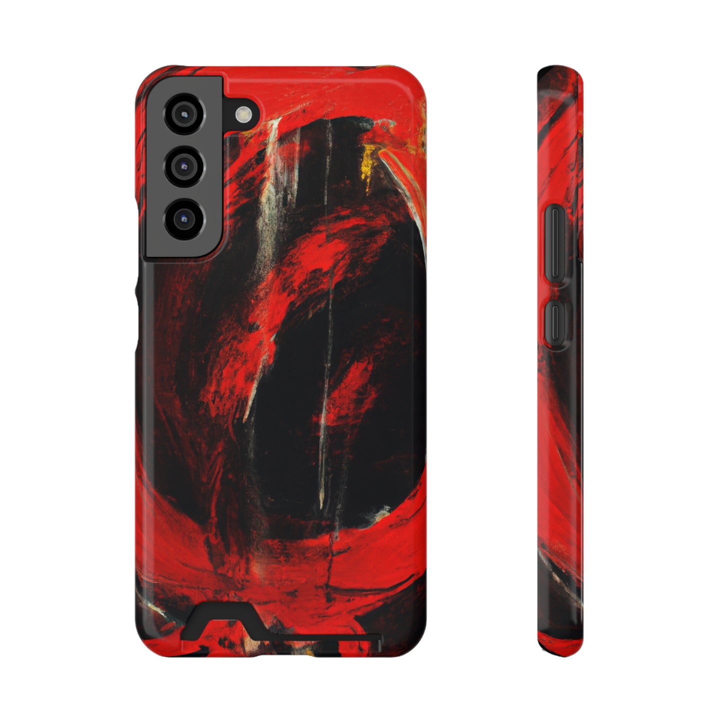 iPhone 13 and Samsung S21, S22 Cases with Card Holder Ft. Abstract Zero
