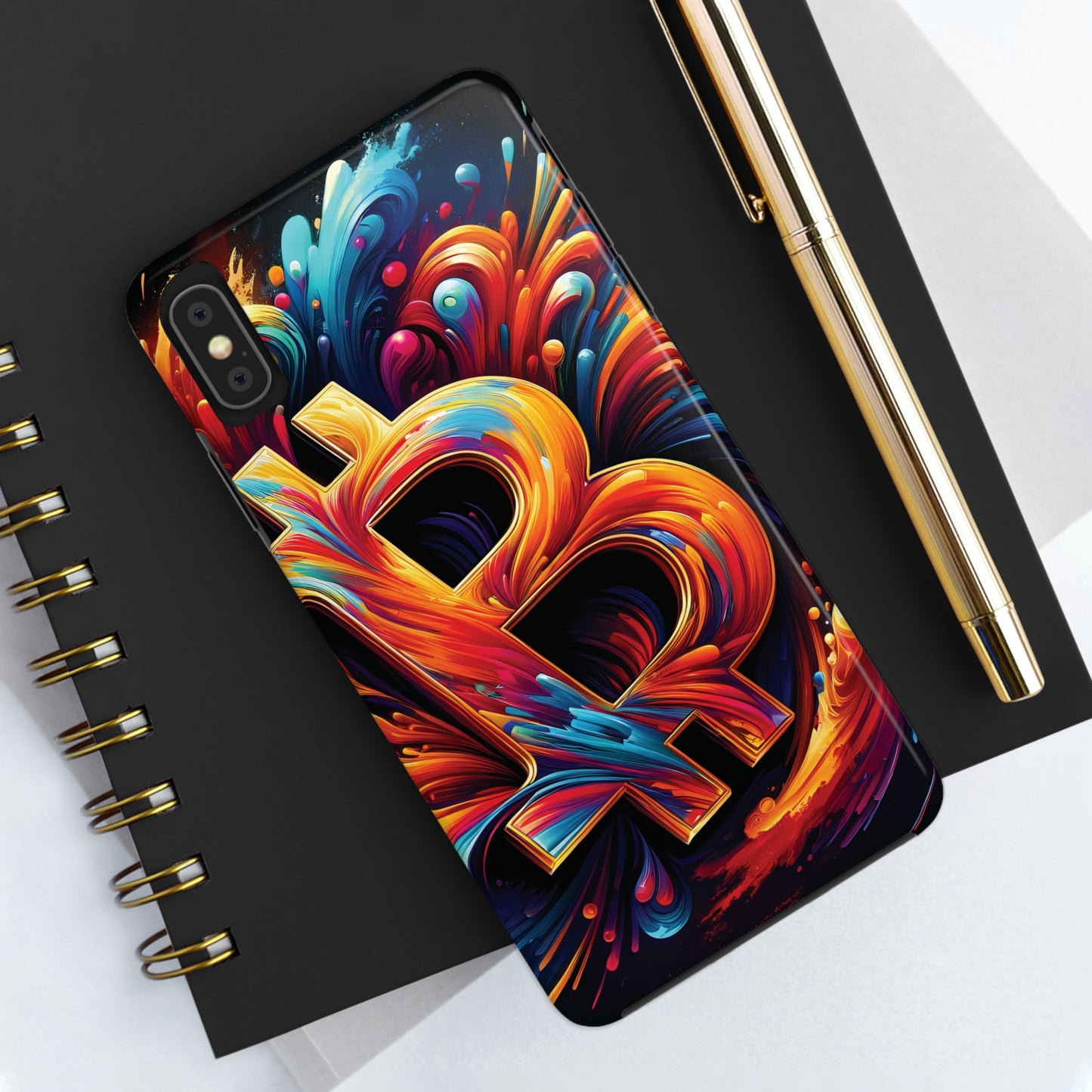 ToughDrop Apple iPhone Case Ft. Bitcoin Symbol Abstract