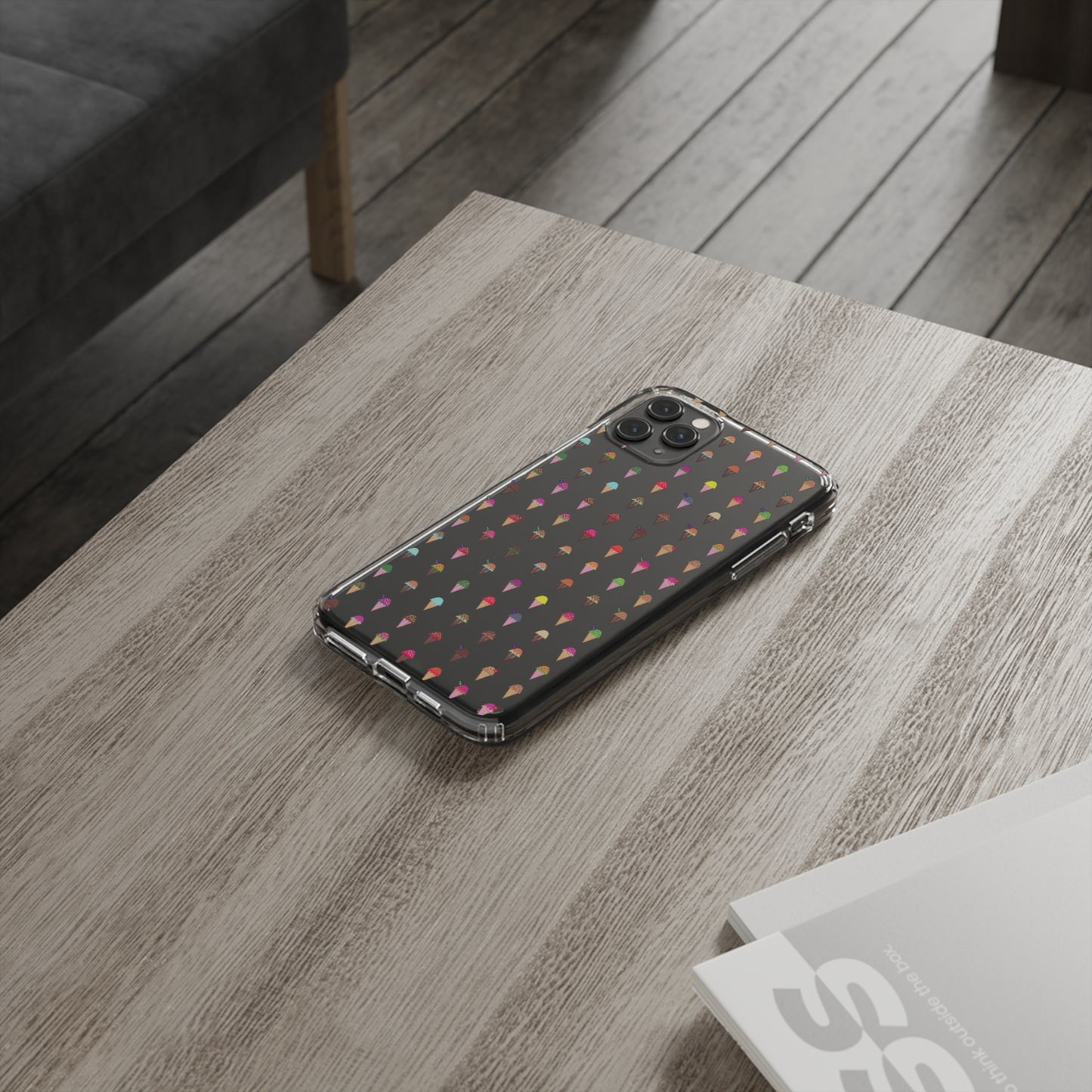 Clear Hard Case for iPhone 1-14 and Samsung S21-S22, Featuring Pixel Cones