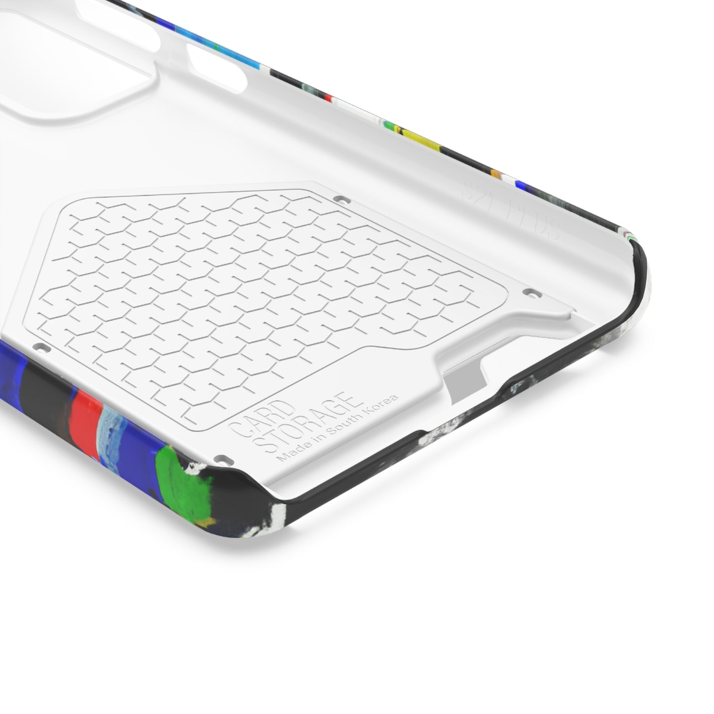 iPhone 13 and Samsung S21, S22 Cases with Card Holder Ft. Abstract Stripes