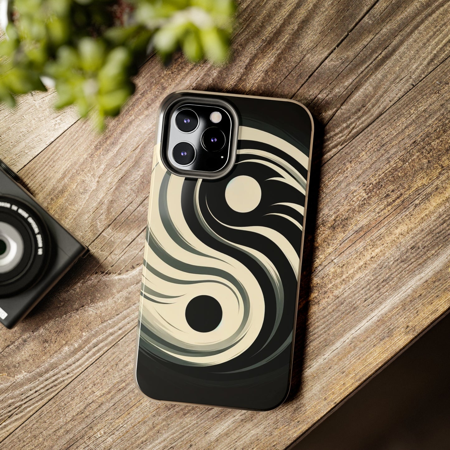 ToughDrop Apple iPhone Case Ft. Monotone Yin Yang