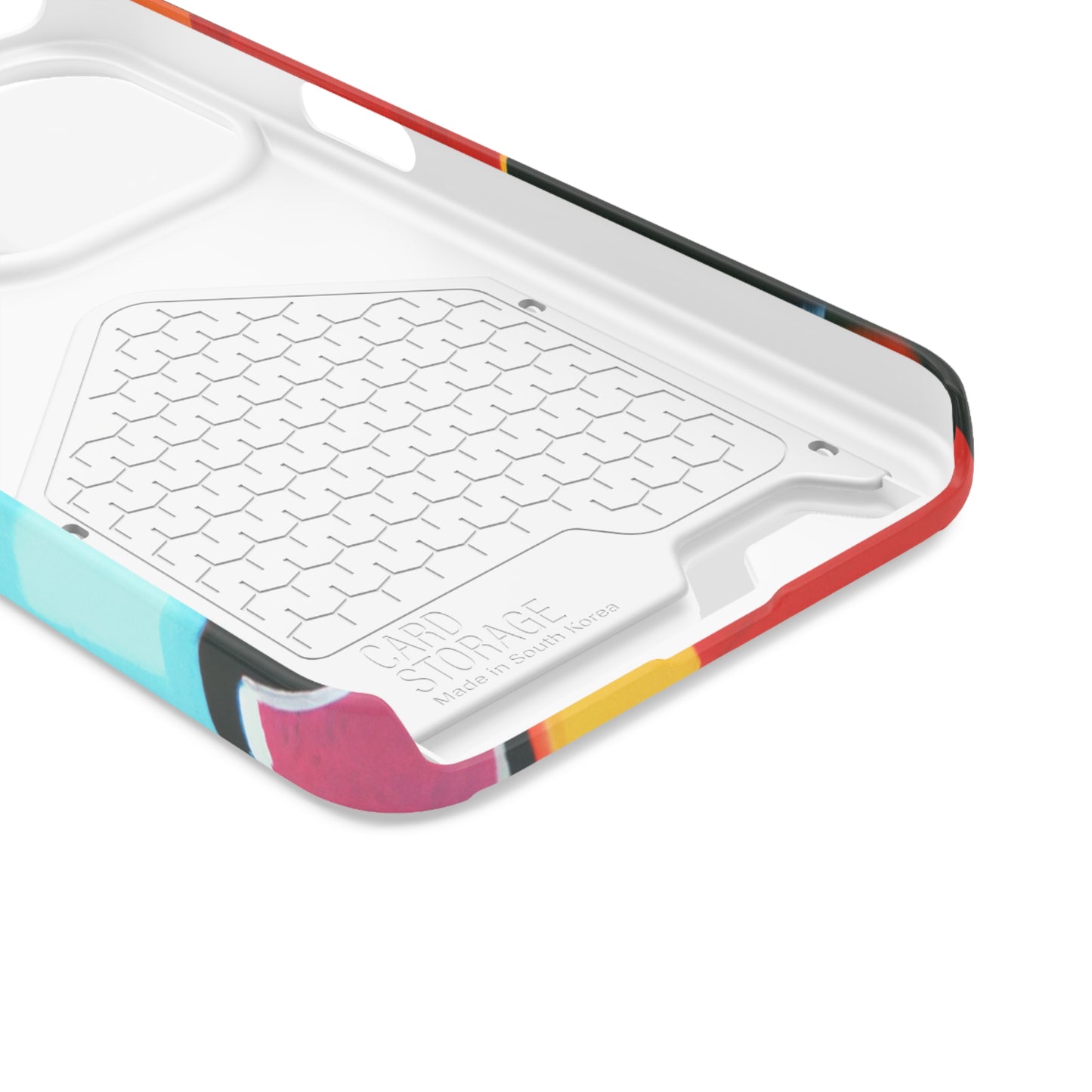 iPhone 13 and Samsung S21, S22 Cases with Card Holder Ft Abstract Panes