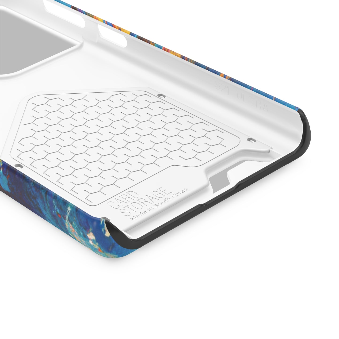 iPhone 13 and Samsung S21, S22 Cases with Card Holder Ft. Abstract Wave