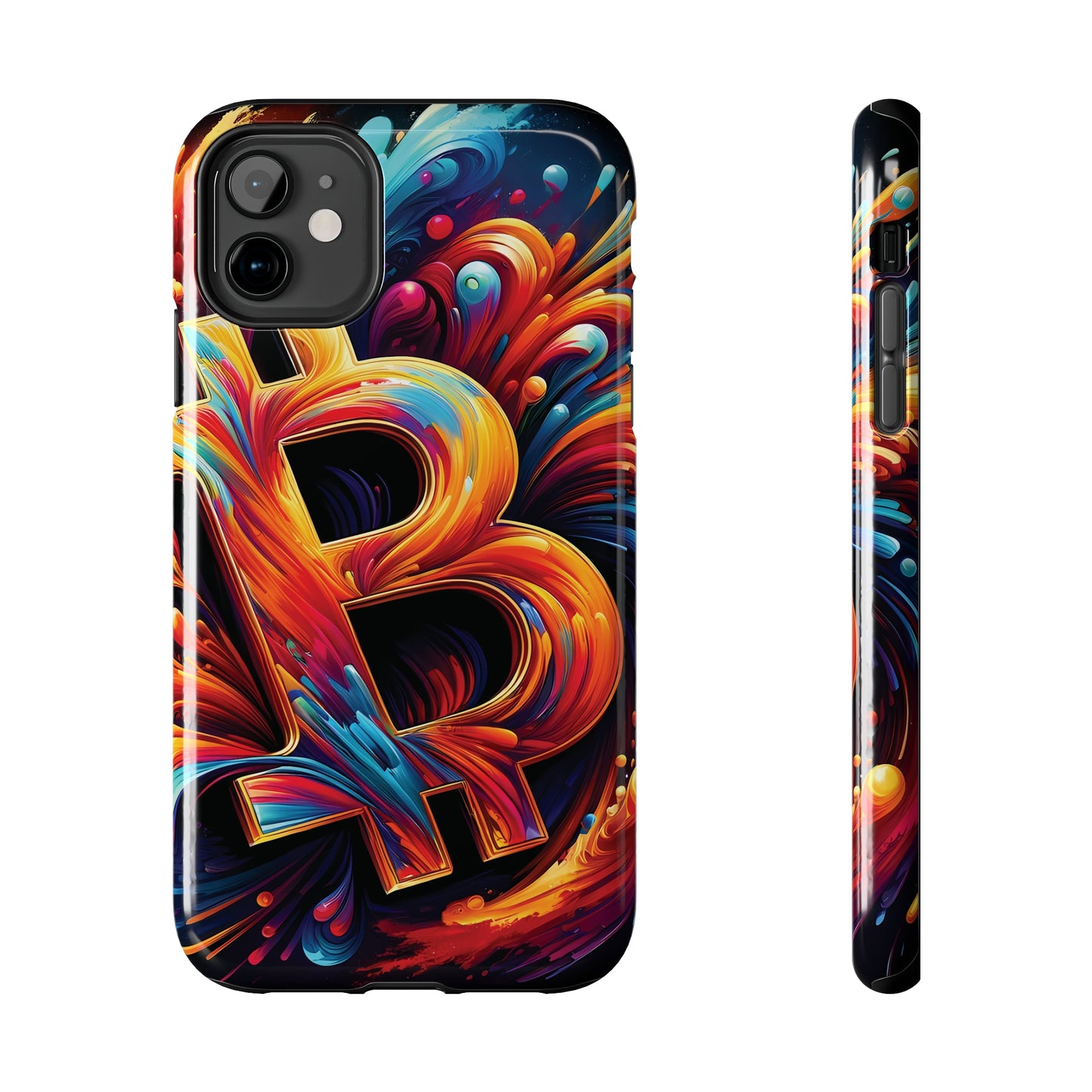 ToughDrop Apple iPhone Case Ft. Bitcoin Symbol Abstract