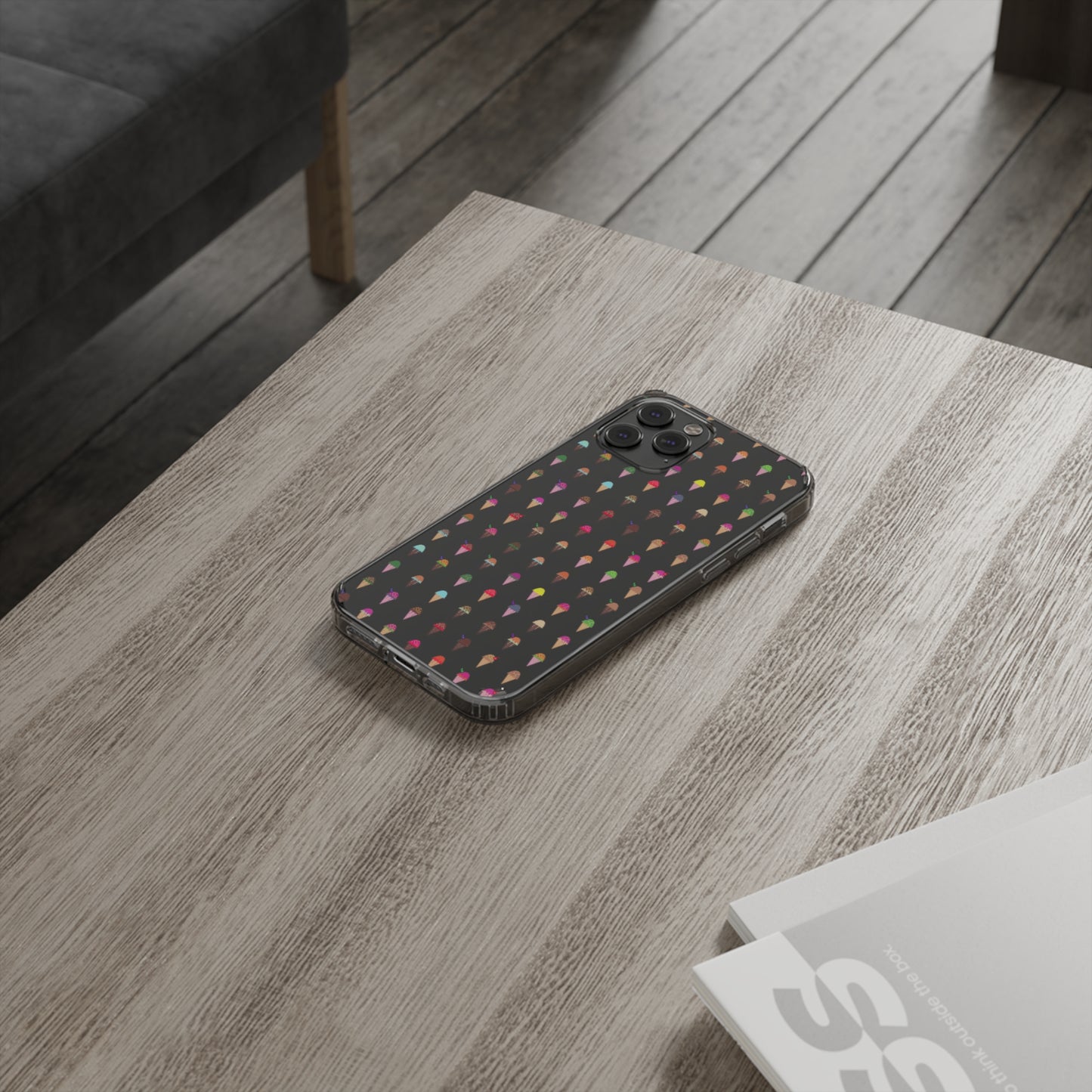 Clear Hard Case for iPhone 1-14 and Samsung S21-S22, Featuring Pixel Cones