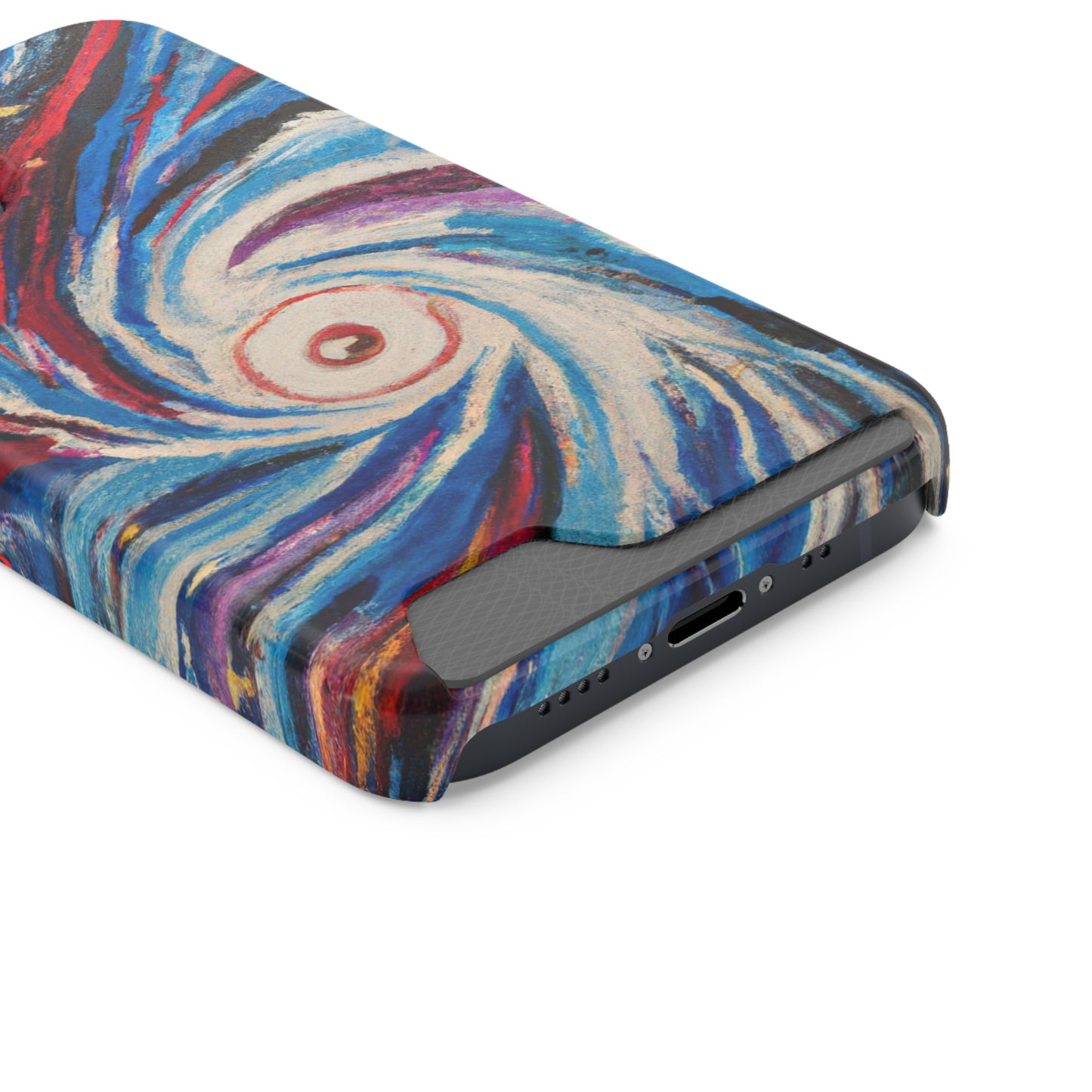 iPhone 13 and Samsung S21, S22 Cases with Card Holder Ft. Abstract Vortex