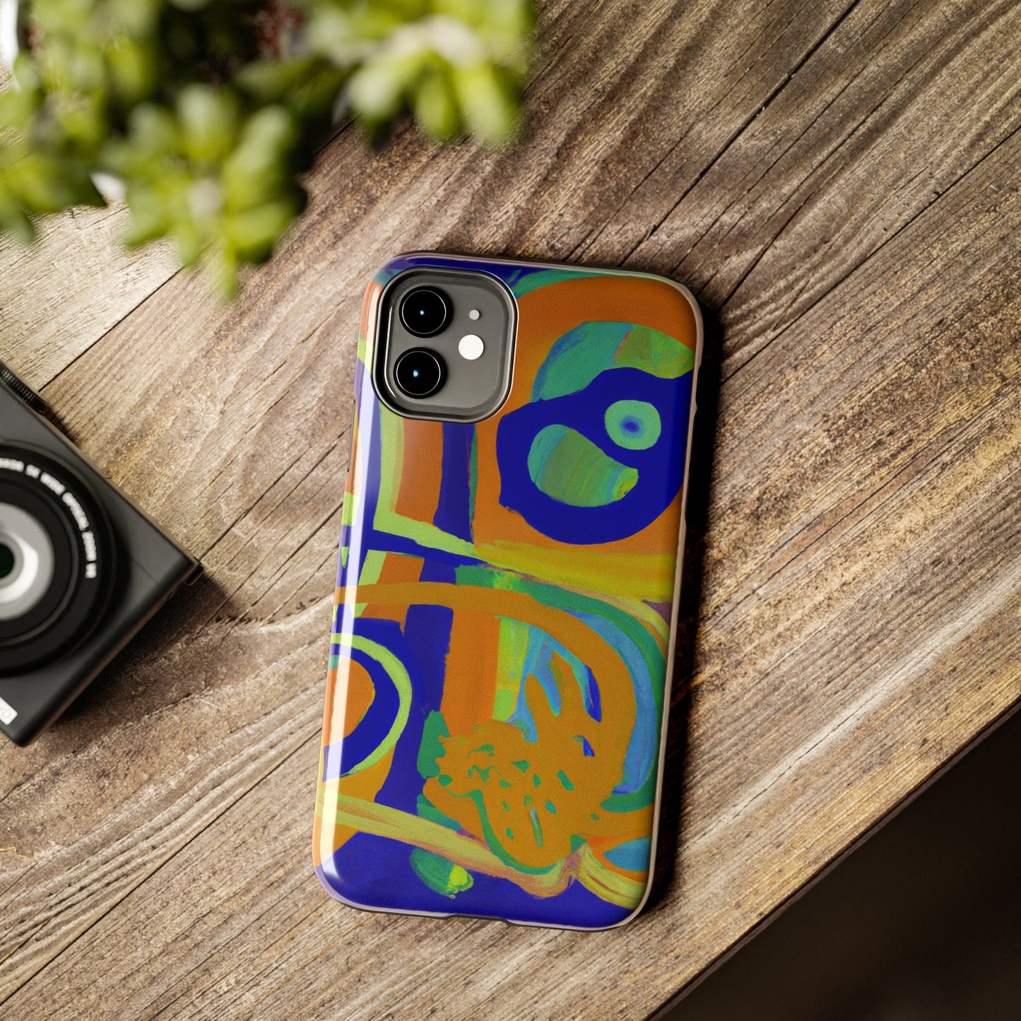 Tough Case-Mate iPhone Case Ft. Blue Orange Curves
