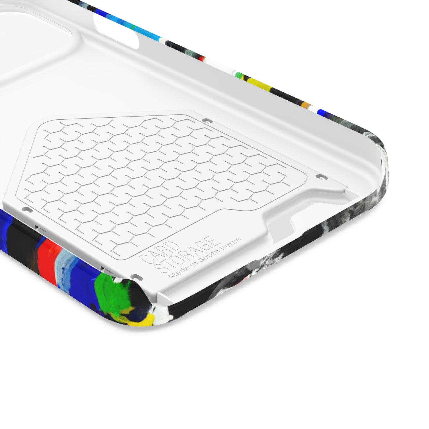 iPhone 13 and Samsung S21, S22 Cases with Card Holder Ft. Abstract Stripes