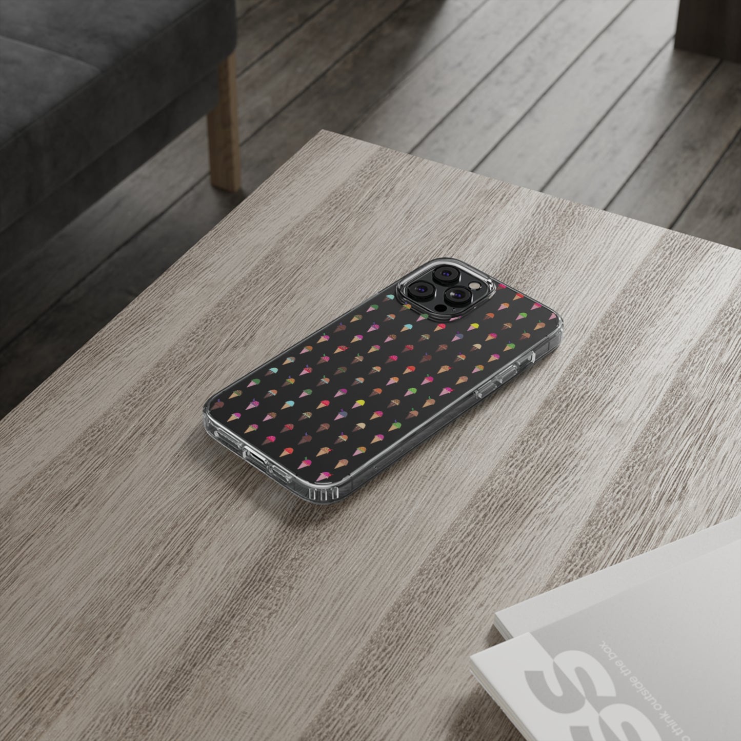 Clear Hard Case for iPhone 1-14 and Samsung S21-S22, Featuring Pixel Cones
