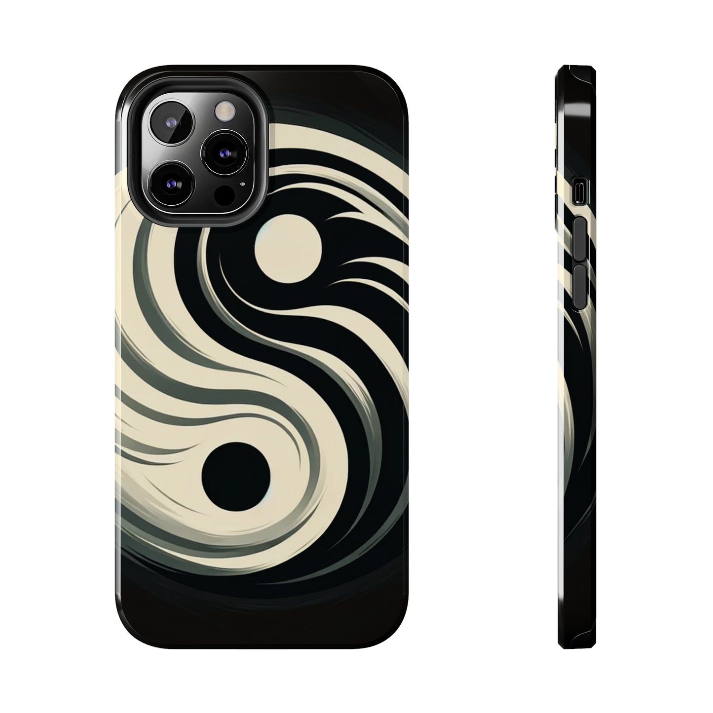 ToughDrop Apple iPhone Case Ft. Monotone Yin Yang