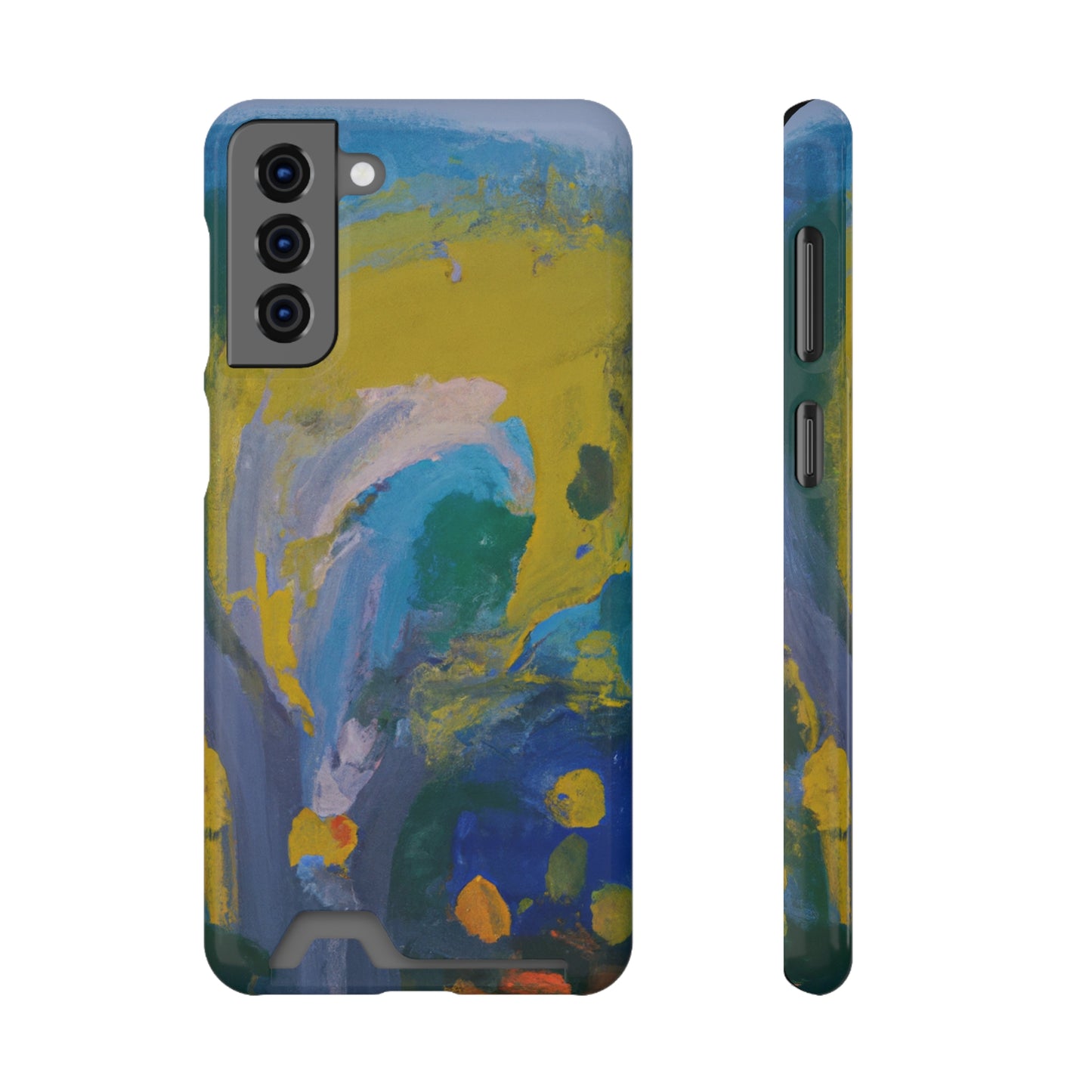 iPhone 13 and Samsung S21, S22 Cases with Card Holder Ft. Abstract Scoop
