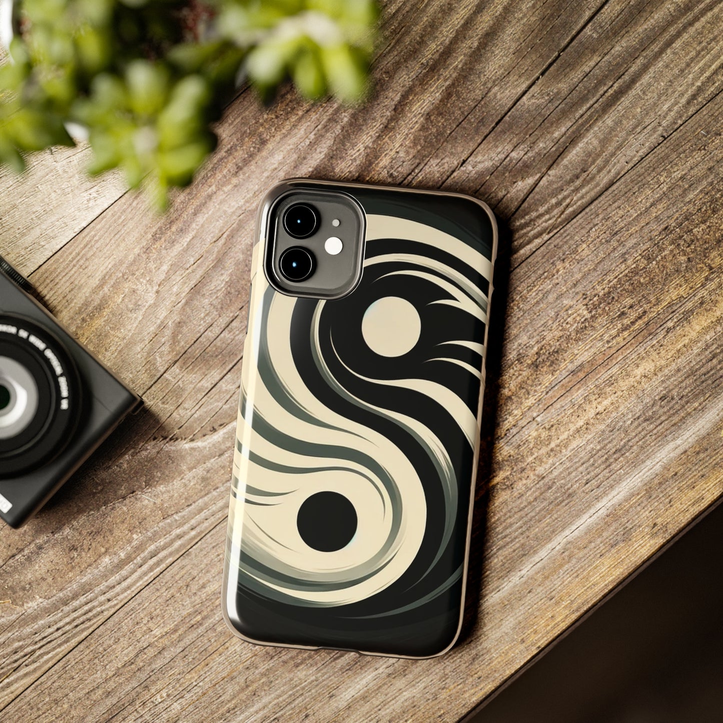 ToughDrop Apple iPhone Case Ft. Monotone Yin Yang