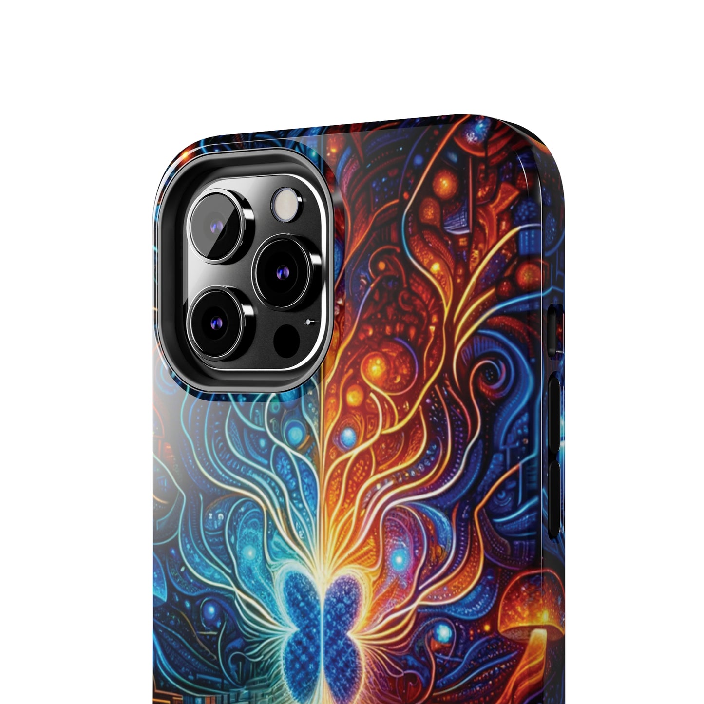 ToughDrop Apple iPhone Case Ft. Cyber Blue Butterfly