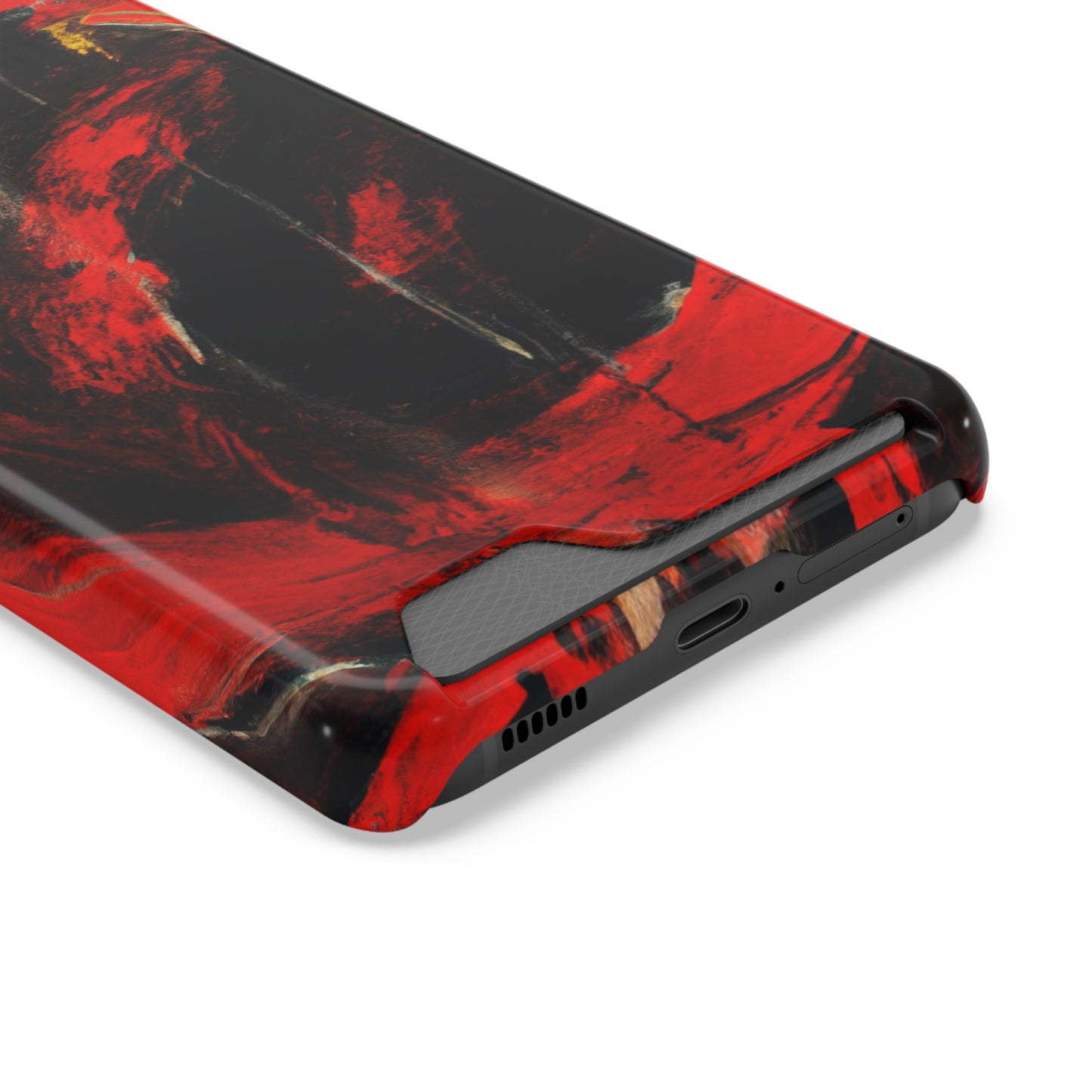 iPhone 13 and Samsung S21, S22 Cases with Card Holder Ft. Abstract Zero