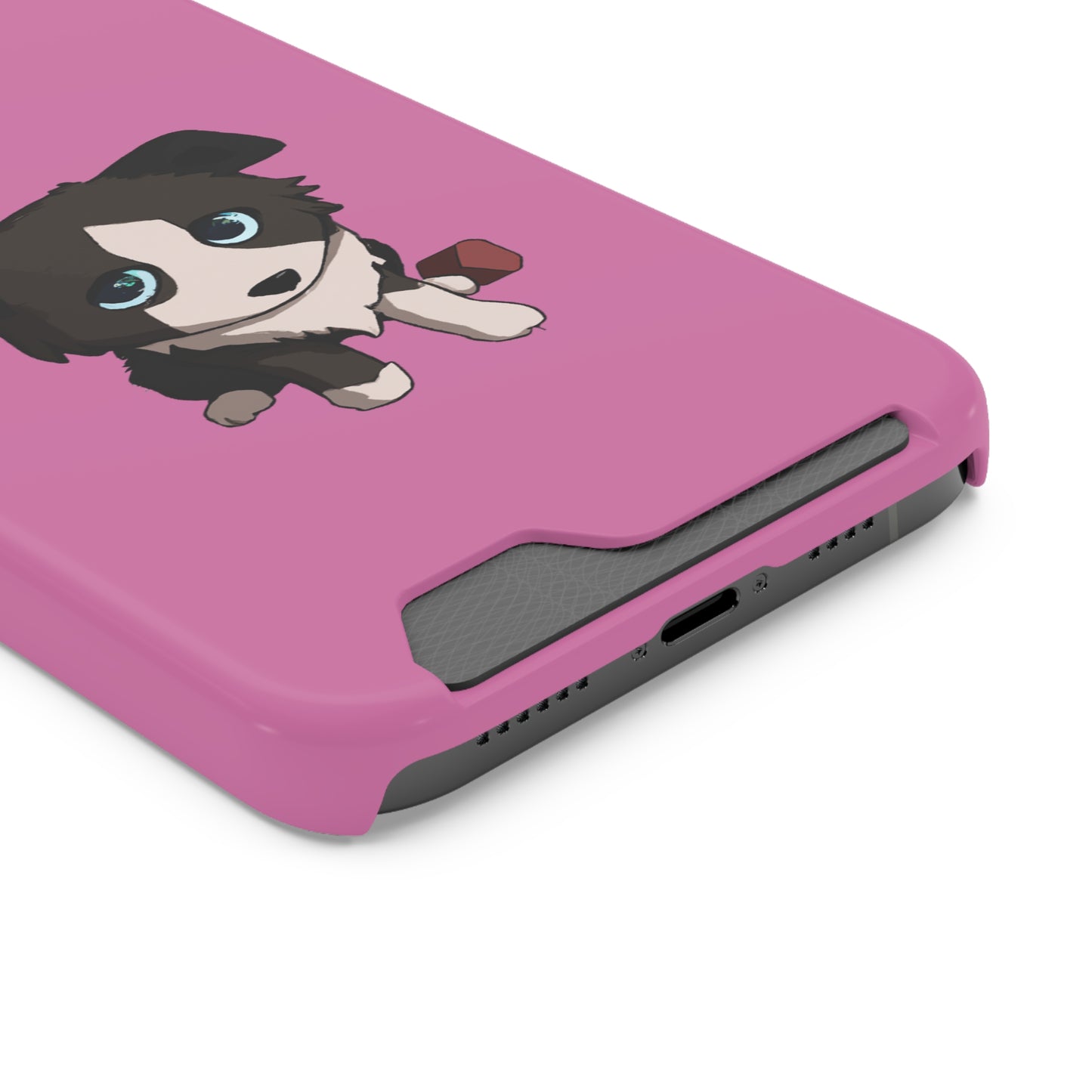 iPhone 13 and Samsung S21, S22 Cases with Card Holder Ft. Cute Pup