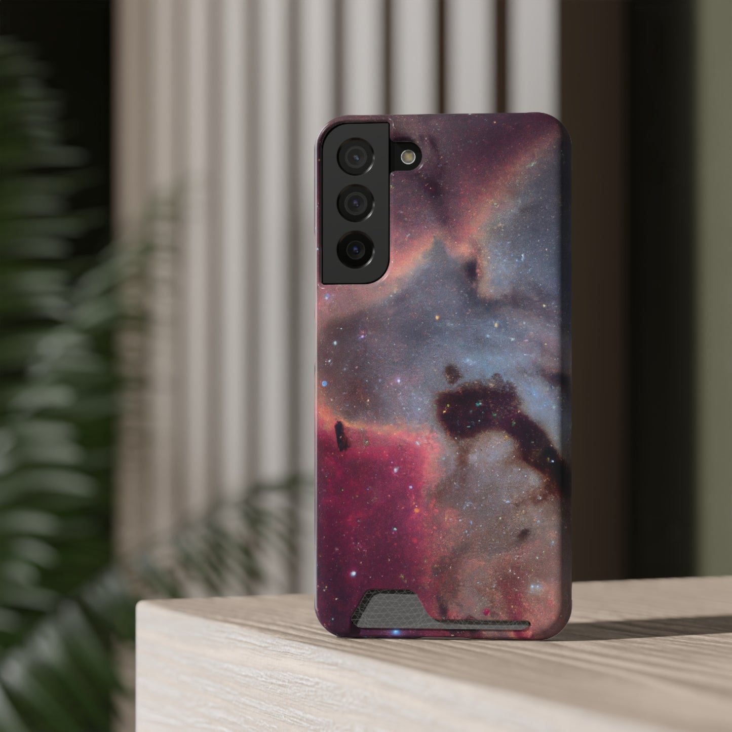 iPhone 13 and Samsung S21, S22 Cases with Card Holder Ft. Nebula