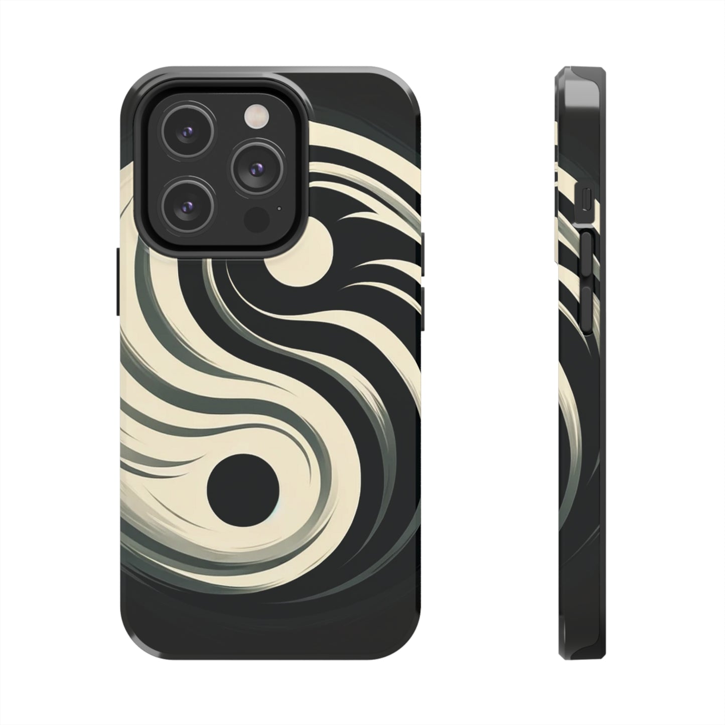 ToughDrop Apple iPhone Case Ft. Monotone Yin Yang