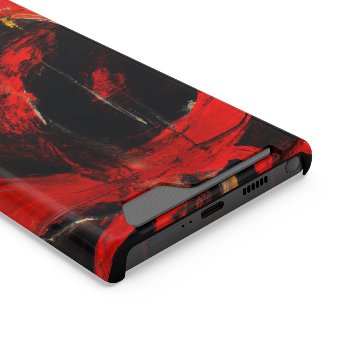 iPhone 13 and Samsung S21, S22 Cases with Card Holder Ft. Abstract Zero