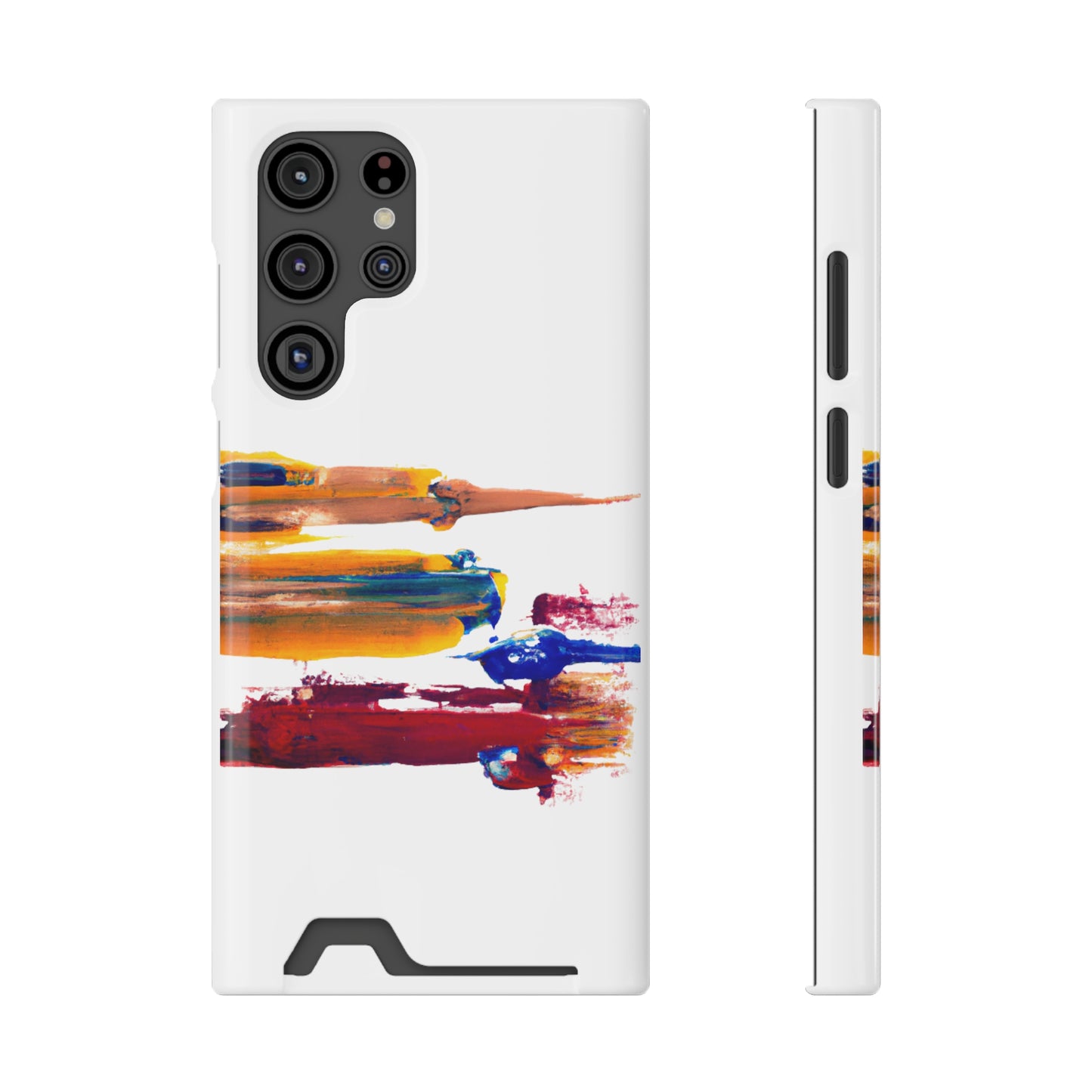 iPhone 13 and Samsung S21, S22 Cases with Card Holder Ft. Simple Strokes