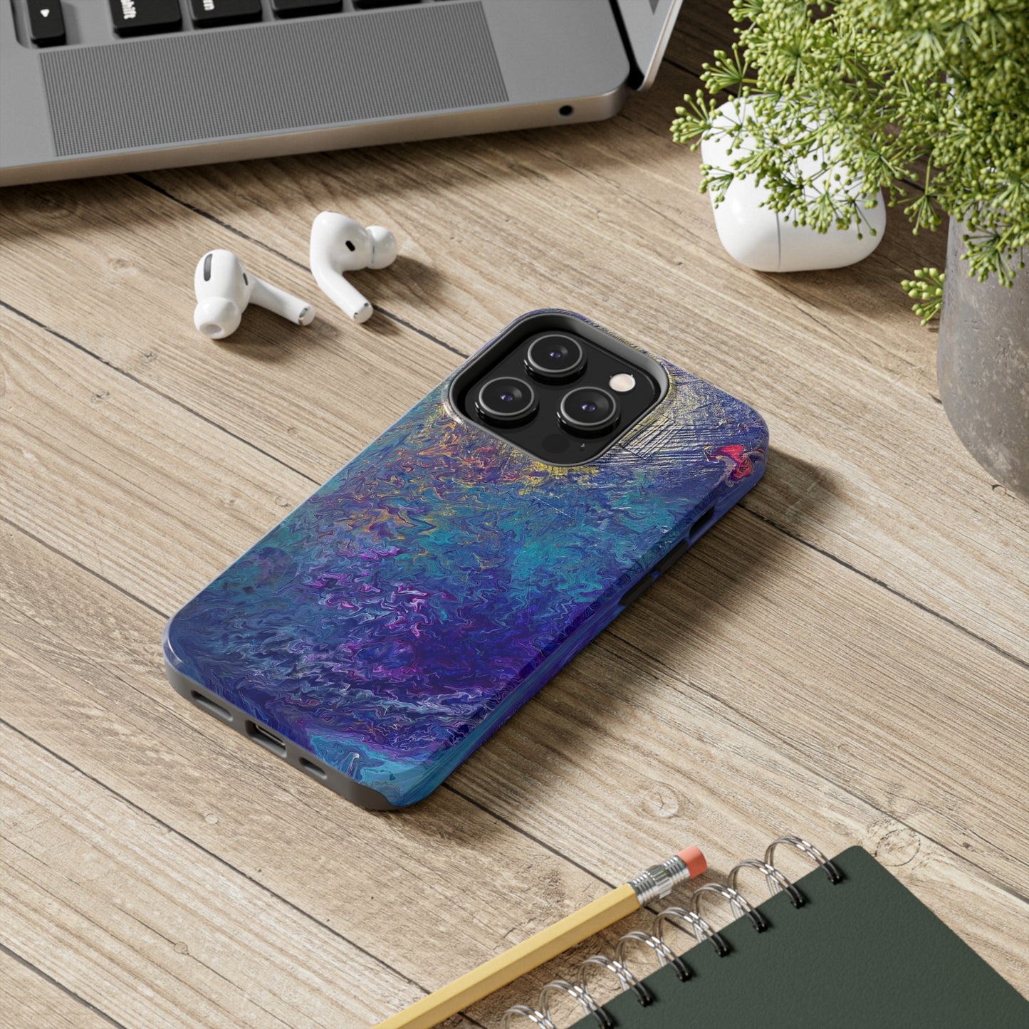Tough Case-Mate iPhone Cases Ft. Abstract Blue Waterfall