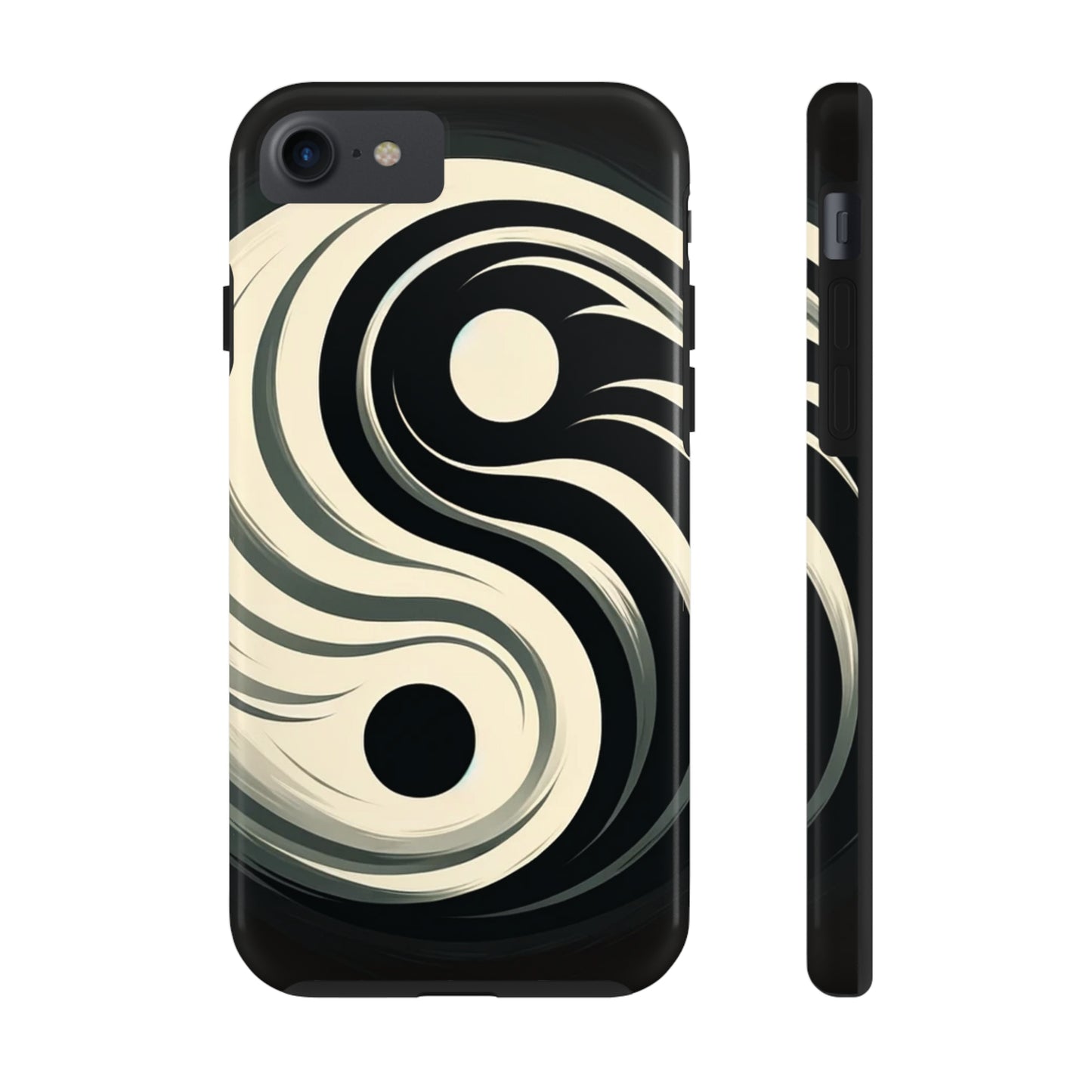 ToughDrop Apple iPhone Case Ft. Monotone Yin Yang