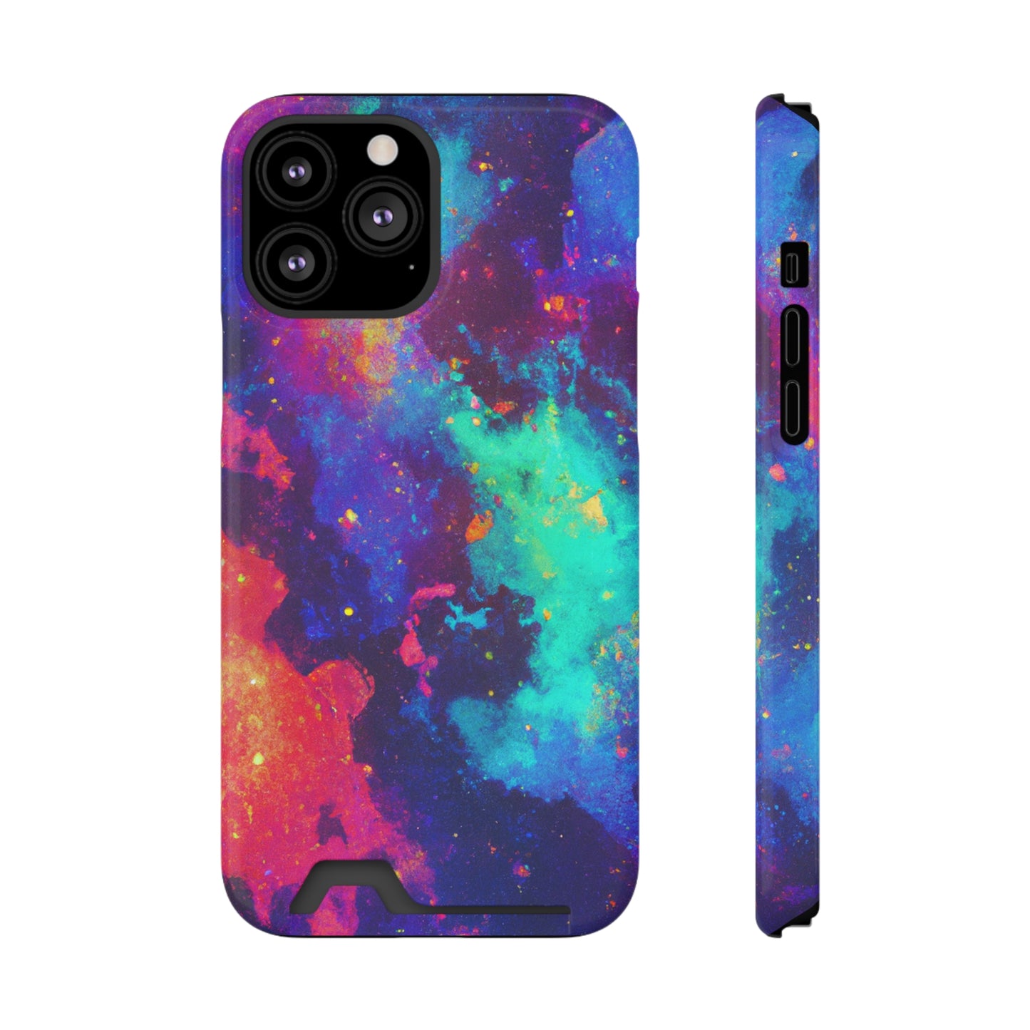 iPhone and Samsung Cases with Card Holder Ft. Abstract Space