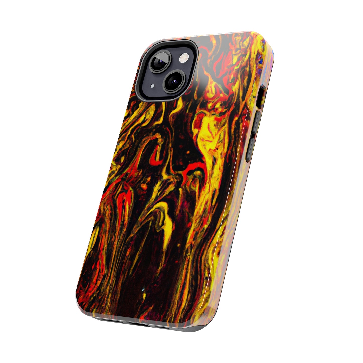 Tough Apple iPhone Case Ft. Abstract Black and Yellow