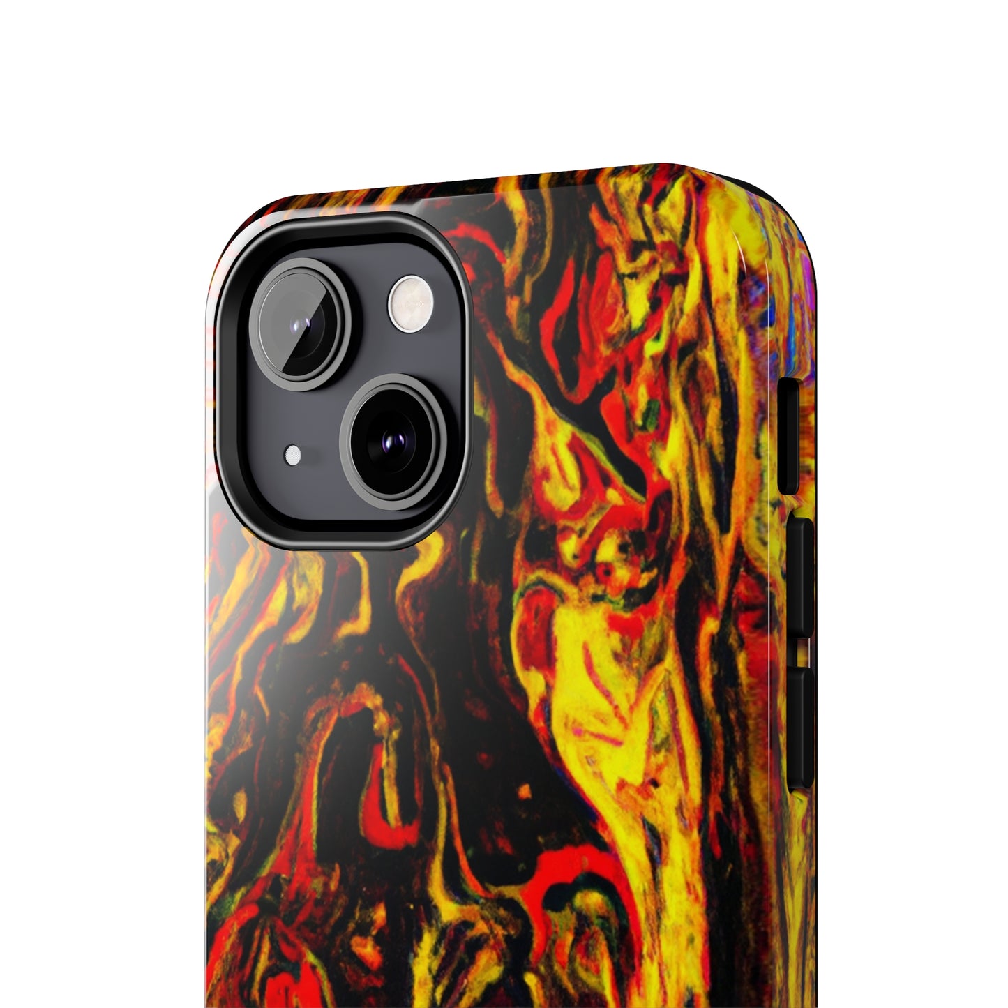 Tough Apple iPhone Case Ft. Abstract Black and Yellow
