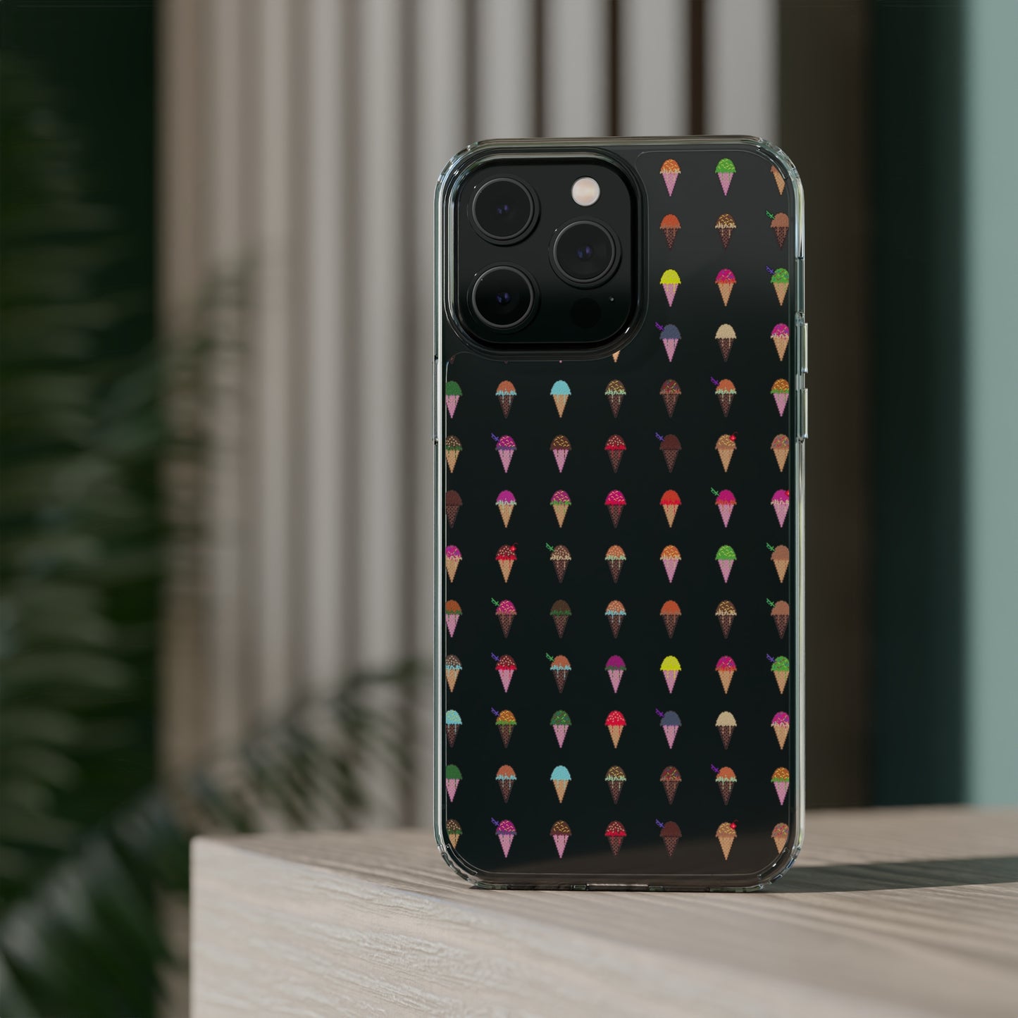 Clear Hard Case for iPhone 1-14 and Samsung S21-S22, Featuring Pixel Cones