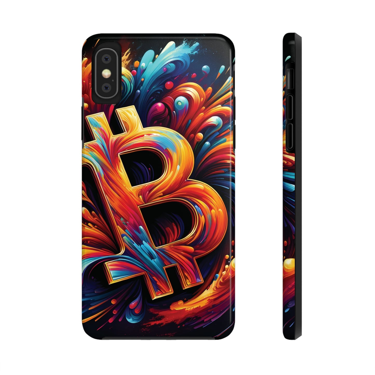ToughDrop Apple iPhone Case Ft. Bitcoin Symbol Abstract