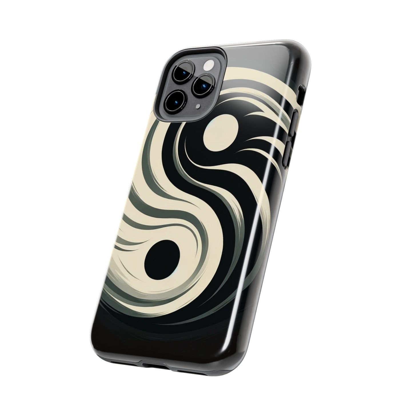 ToughDrop Apple iPhone Case Ft. Monotone Yin Yang