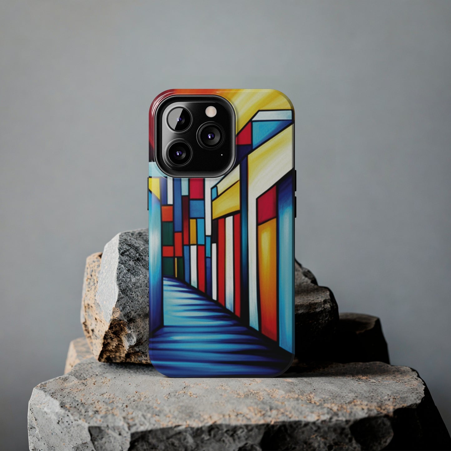ToughDrop Apple iPhone Case Ft. Colorful Geometric Abstract Art