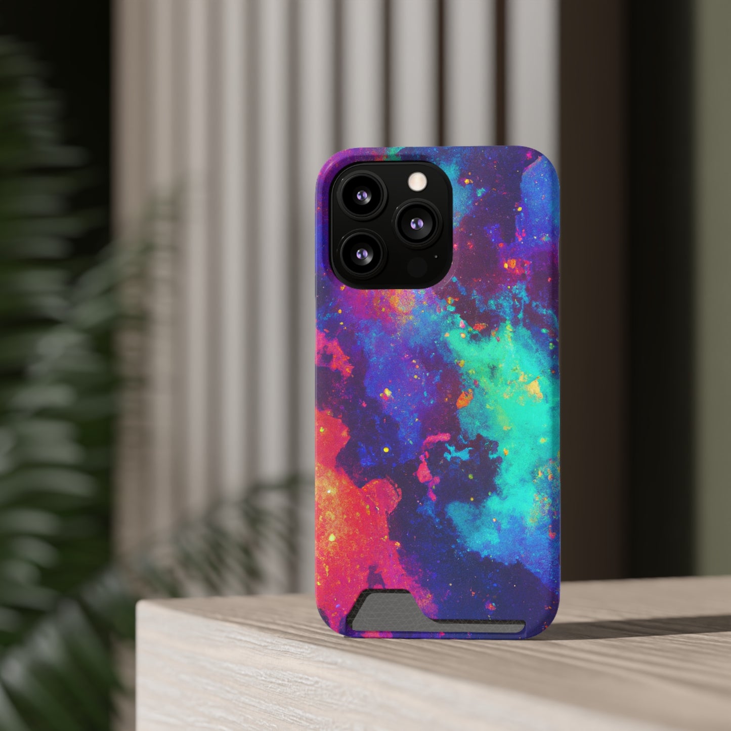 iPhone and Samsung Cases with Card Holder Ft. Abstract Space