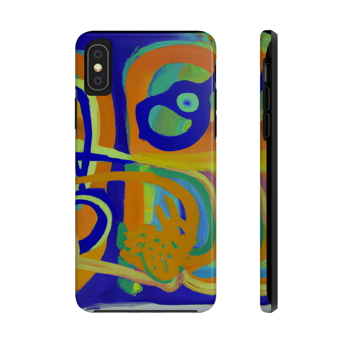 Tough Case-Mate iPhone Case Ft. Blue Orange Curves