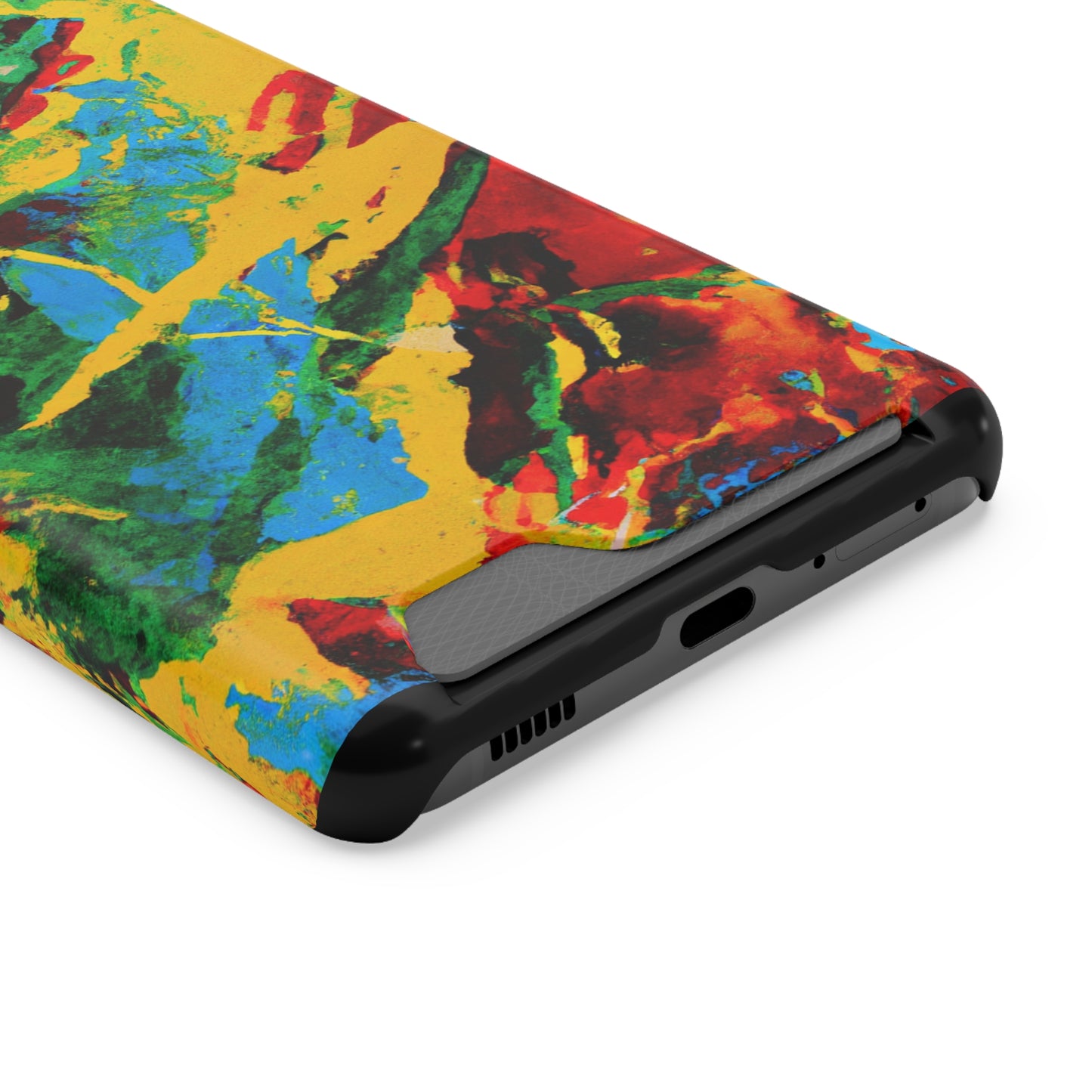 iPhone and Samsung Cases with Card Holder Ft. Abstract Tropical
