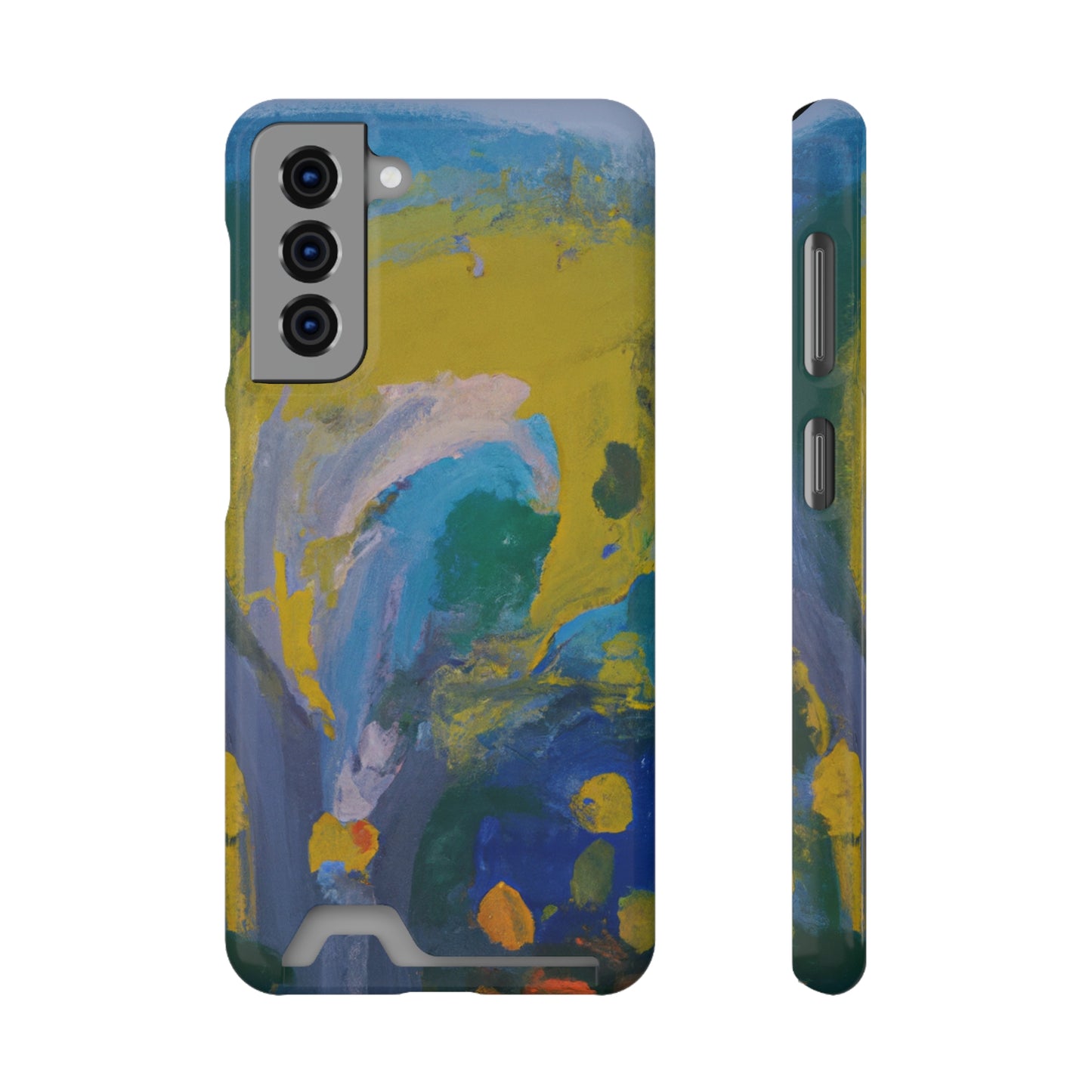 iPhone 13 and Samsung S21, S22 Cases with Card Holder Ft. Abstract Scoop