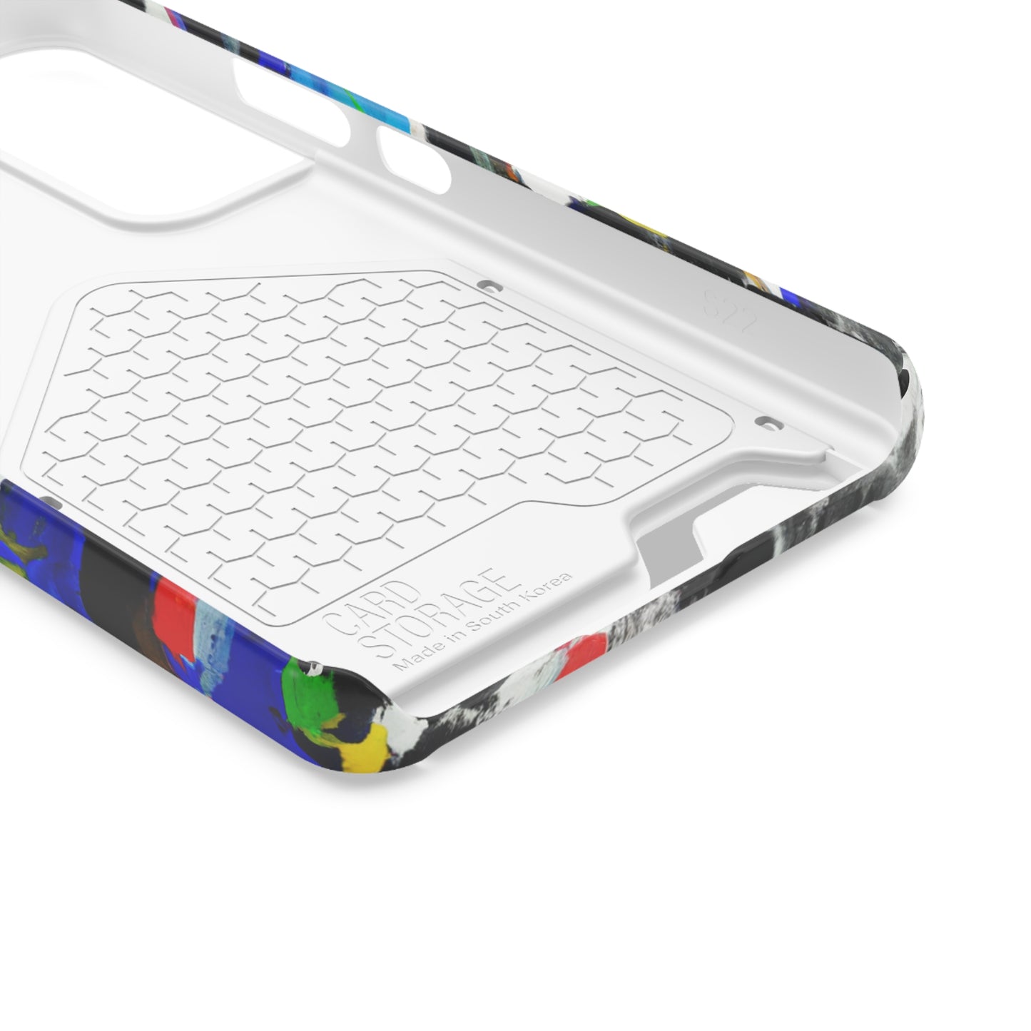 iPhone 13 and Samsung S21, S22 Cases with Card Holder Ft. Abstract Stripes