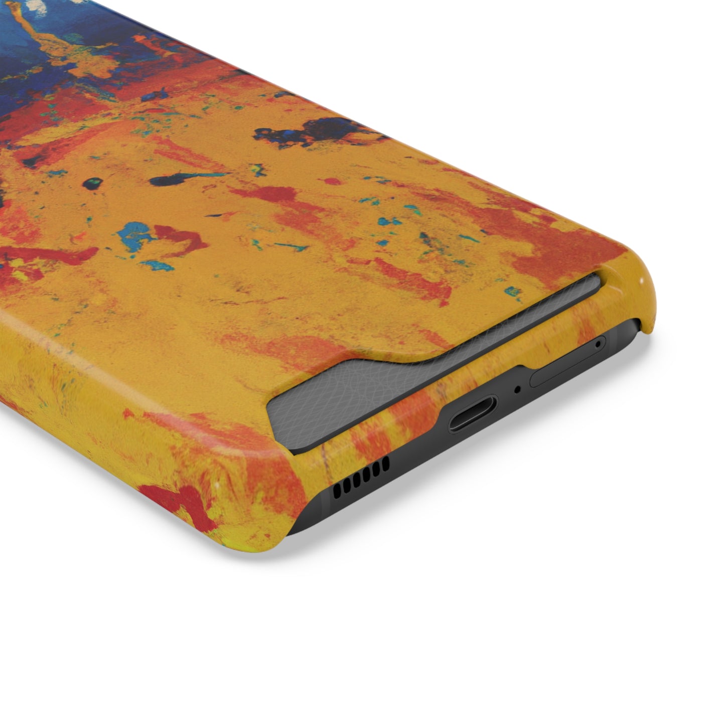 iPhone 13 and Samsung S21, S22 Cases with Card Holder Ft. Abstract Sun