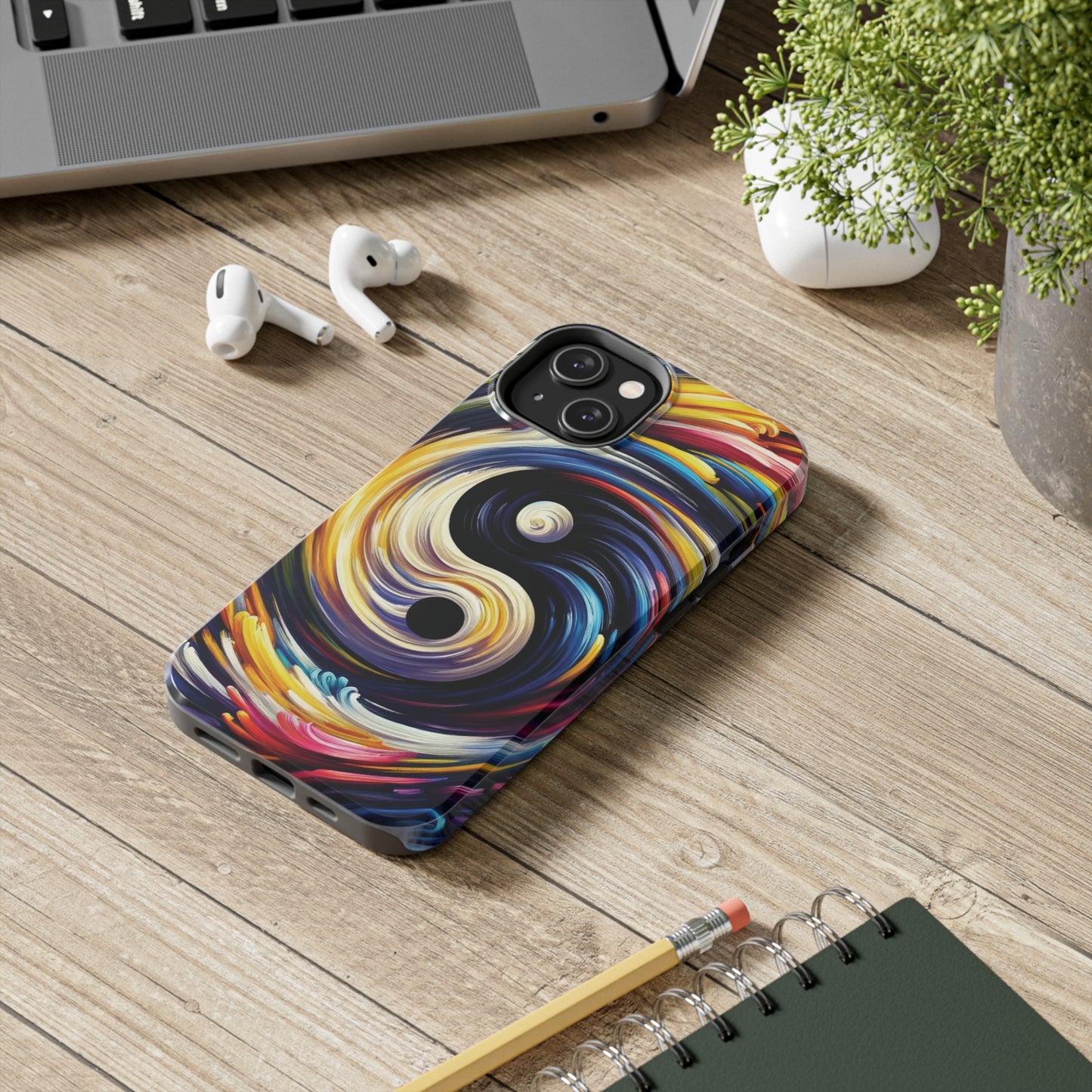 ToughDrop Apple iPhone Case Ft. Abstract Yin Yang