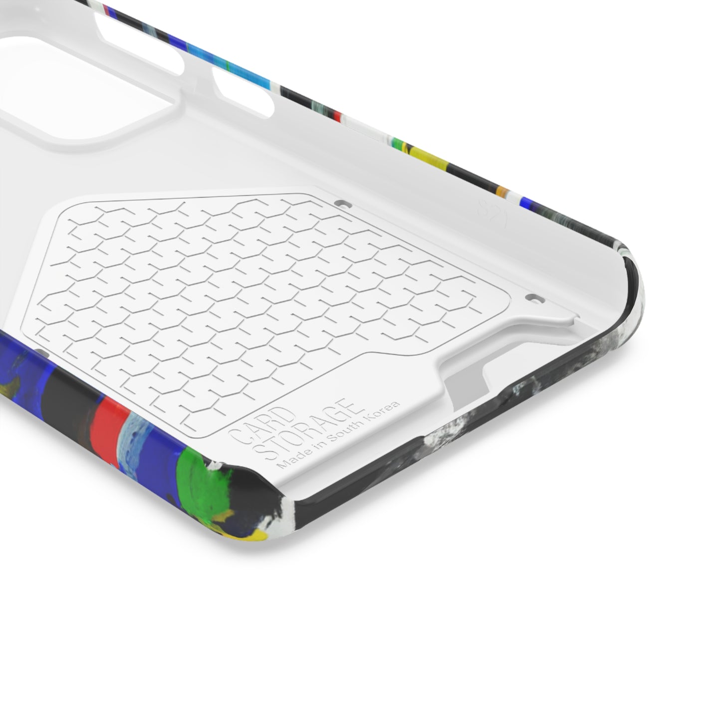iPhone 13 and Samsung S21, S22 Cases with Card Holder Ft. Abstract Stripes