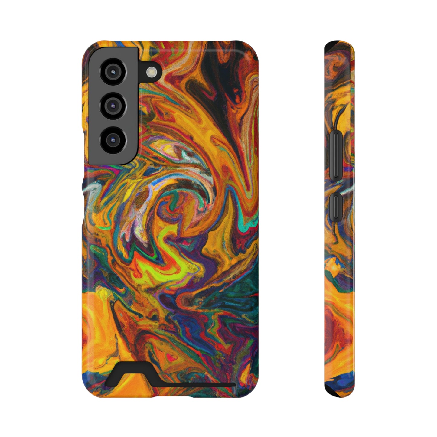 iPhone and Samsung Cases with Card Holder Ft. Abstract Spin