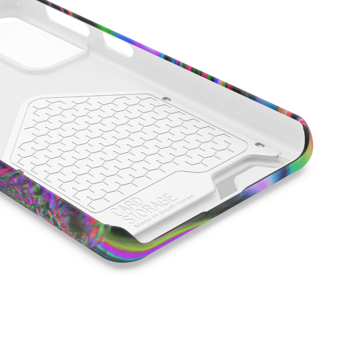 iPhone 13 and Samsung S21, S22 Cases with Card Holder Ft. Abstract Time